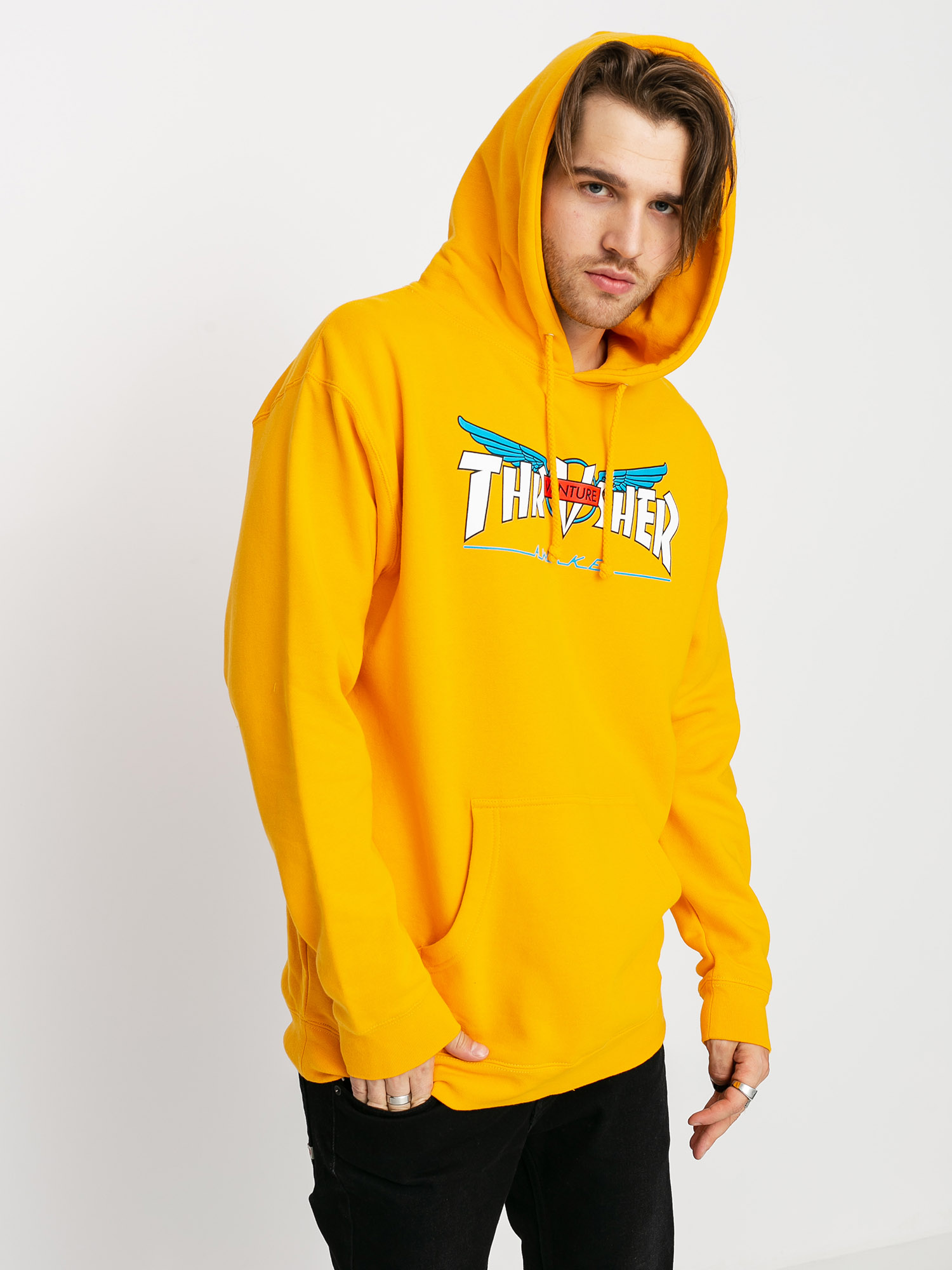 Thrasher Venture Collab HD Hoodie (gold)