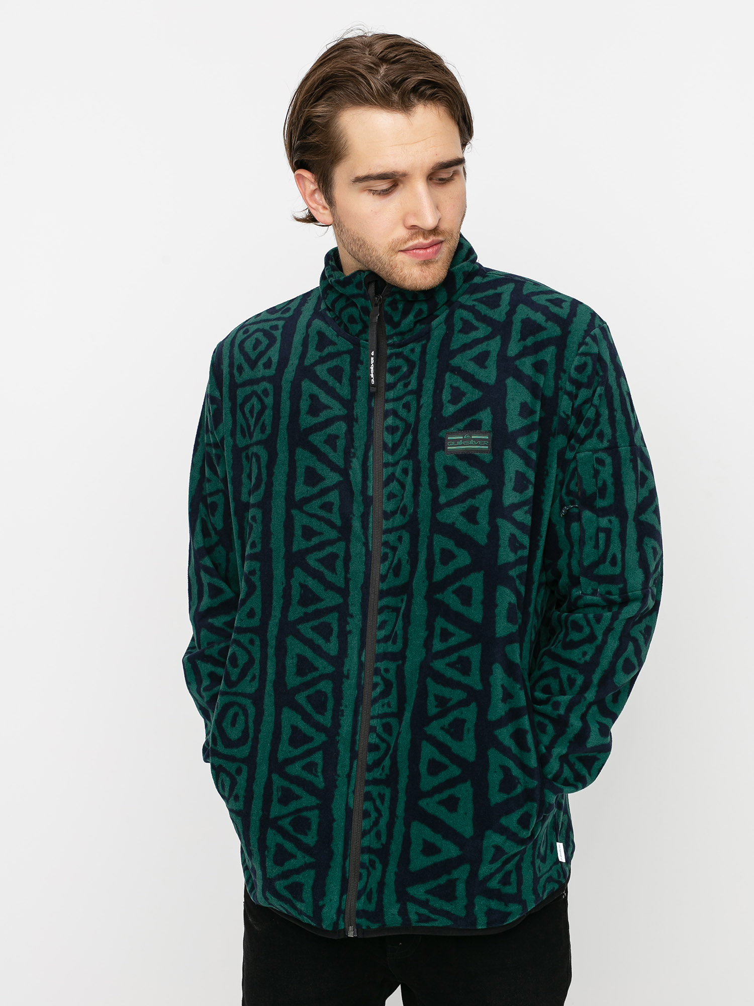 Herren Quiksilver Sound Waves Fleecejacke (navy blazer sound wave)