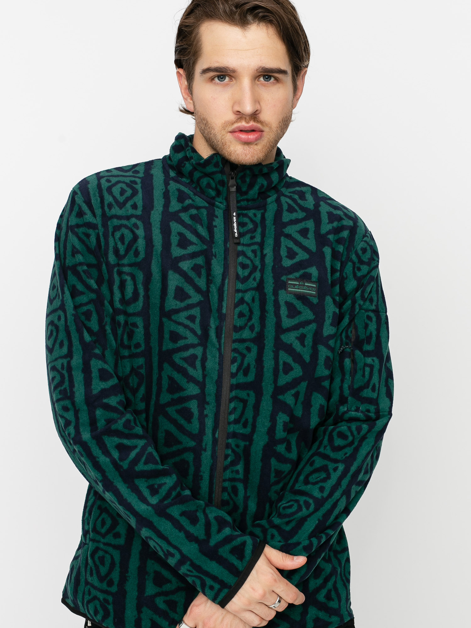 Herren Quiksilver Sound Waves Fleecejacke (navy blazer sound wave)