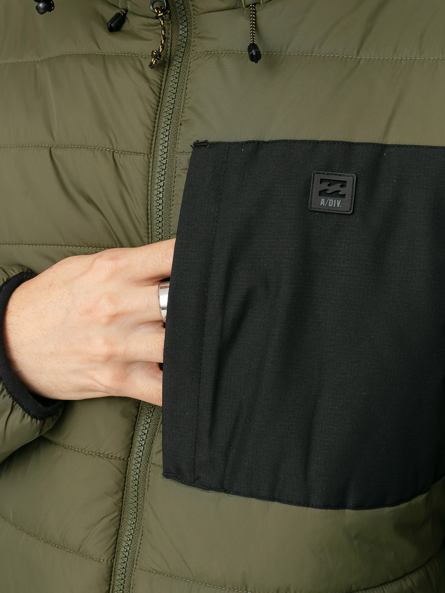 military puffer jacket