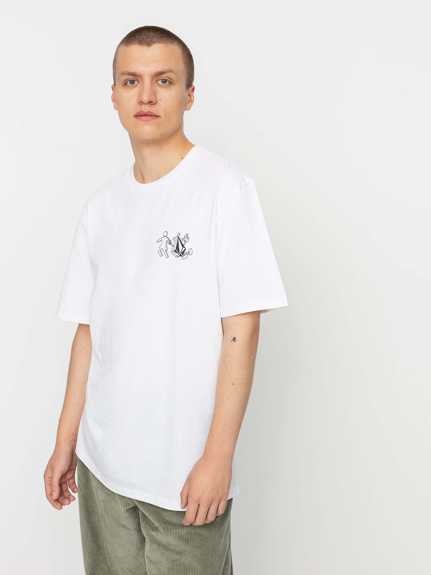 Volcom X Girl Skateboards Stonely Rlx T-shirt (white)