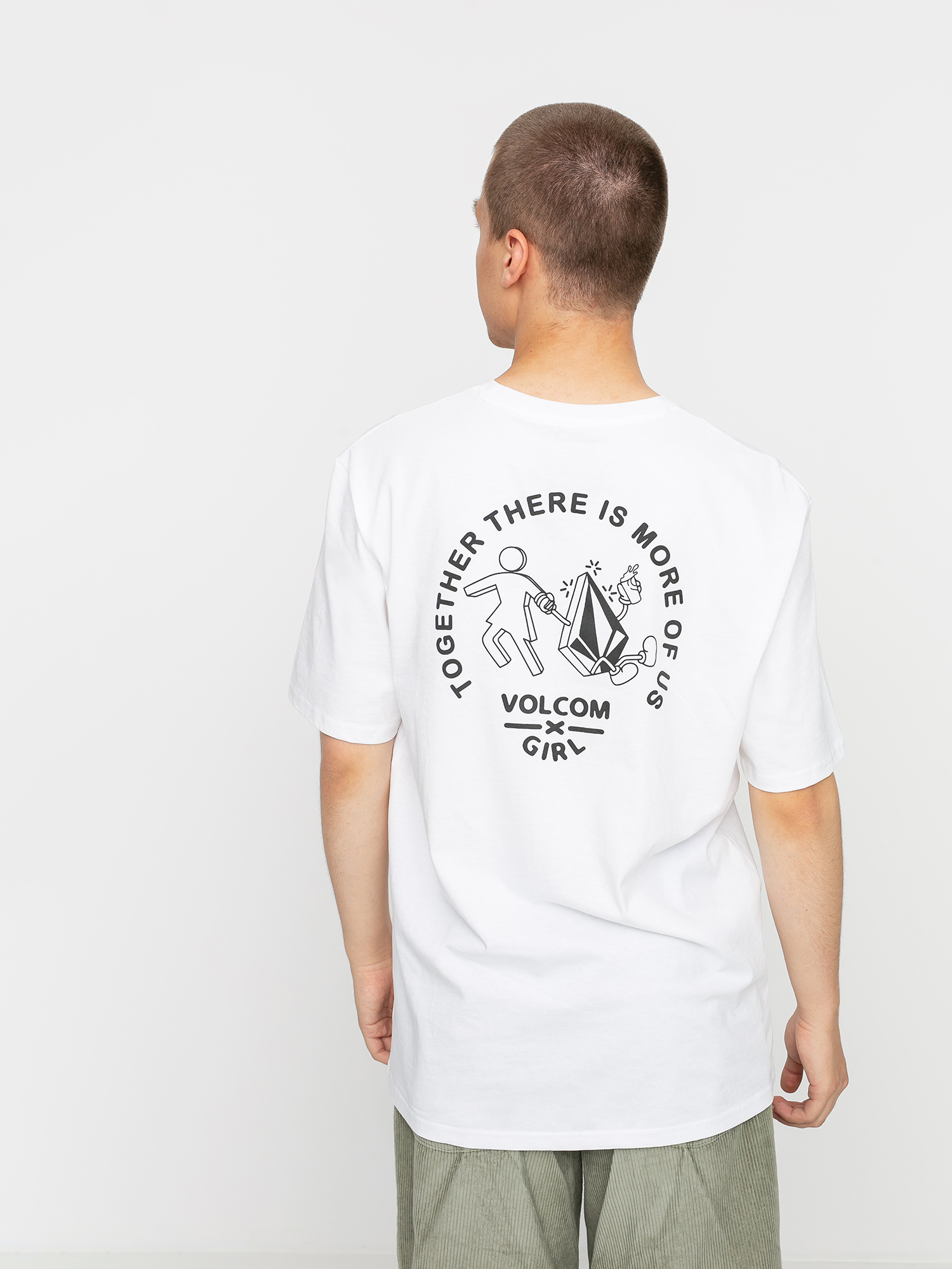 Volcom X Girl Skateboards Stonely Rlx T-shirt (white)