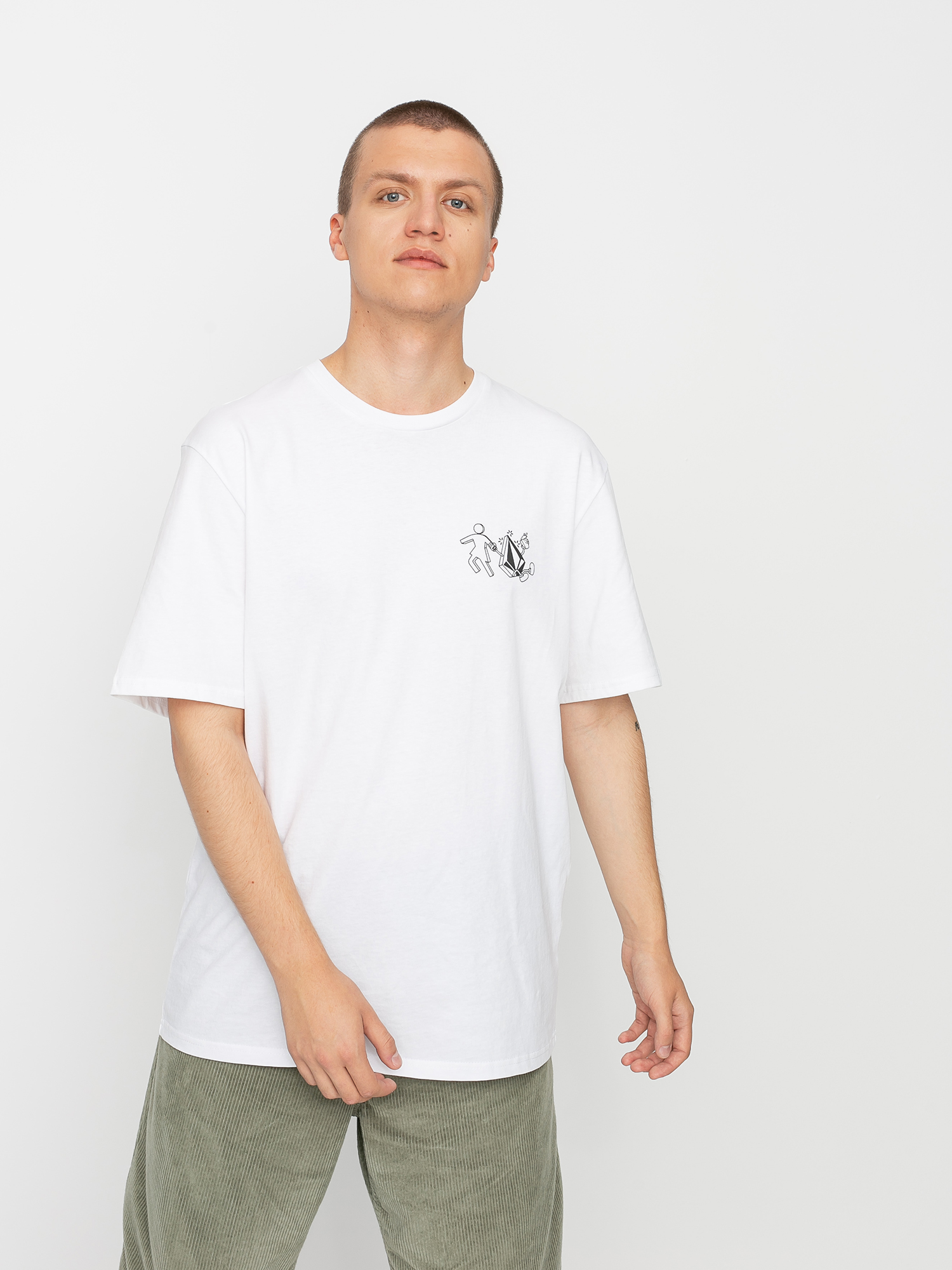 Volcom X Girl Skateboards Stonely Rlx T-shirt (white)