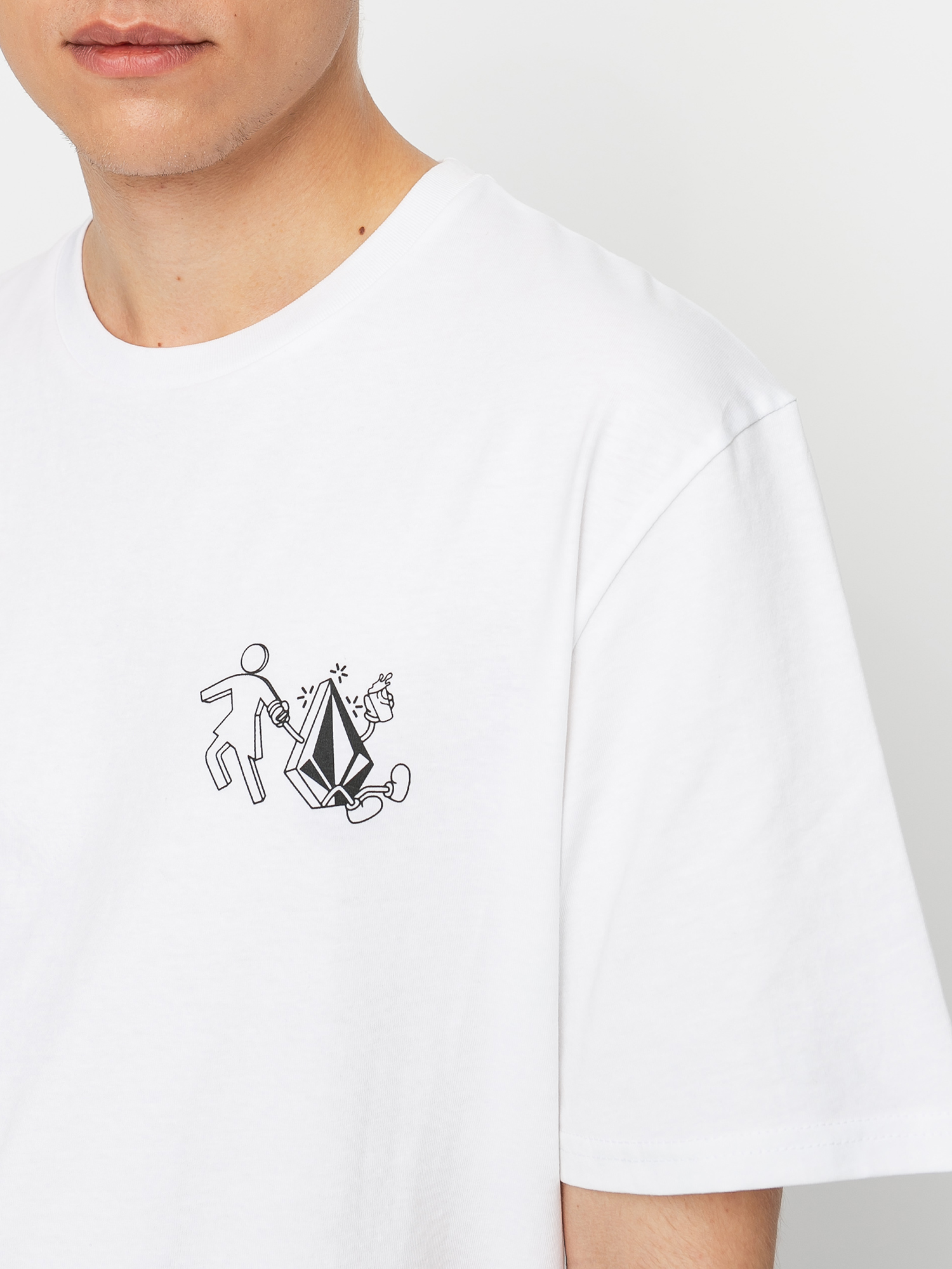 Volcom X Girl Skateboards Stonely Rlx T-shirt (white)