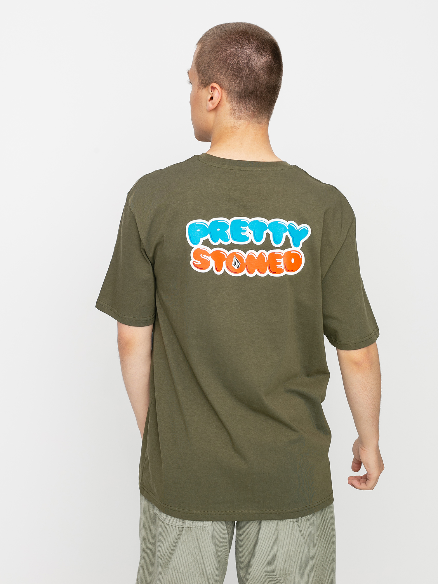 Volcom X Girl Skateboards Pretty Stoned Rlx T-shirt (military)