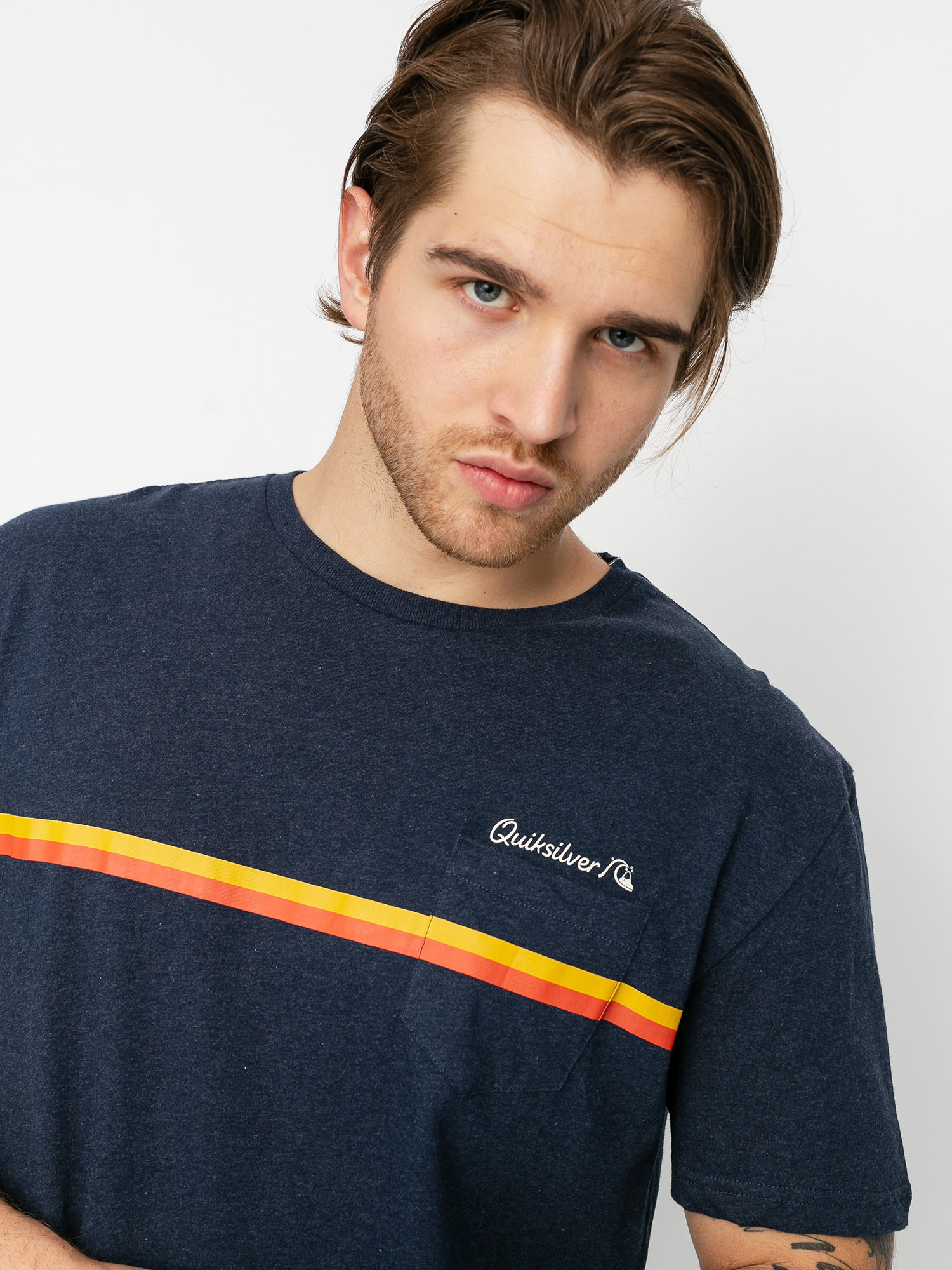 Quiksilver High Piped T-shirt (navy blazer heather)