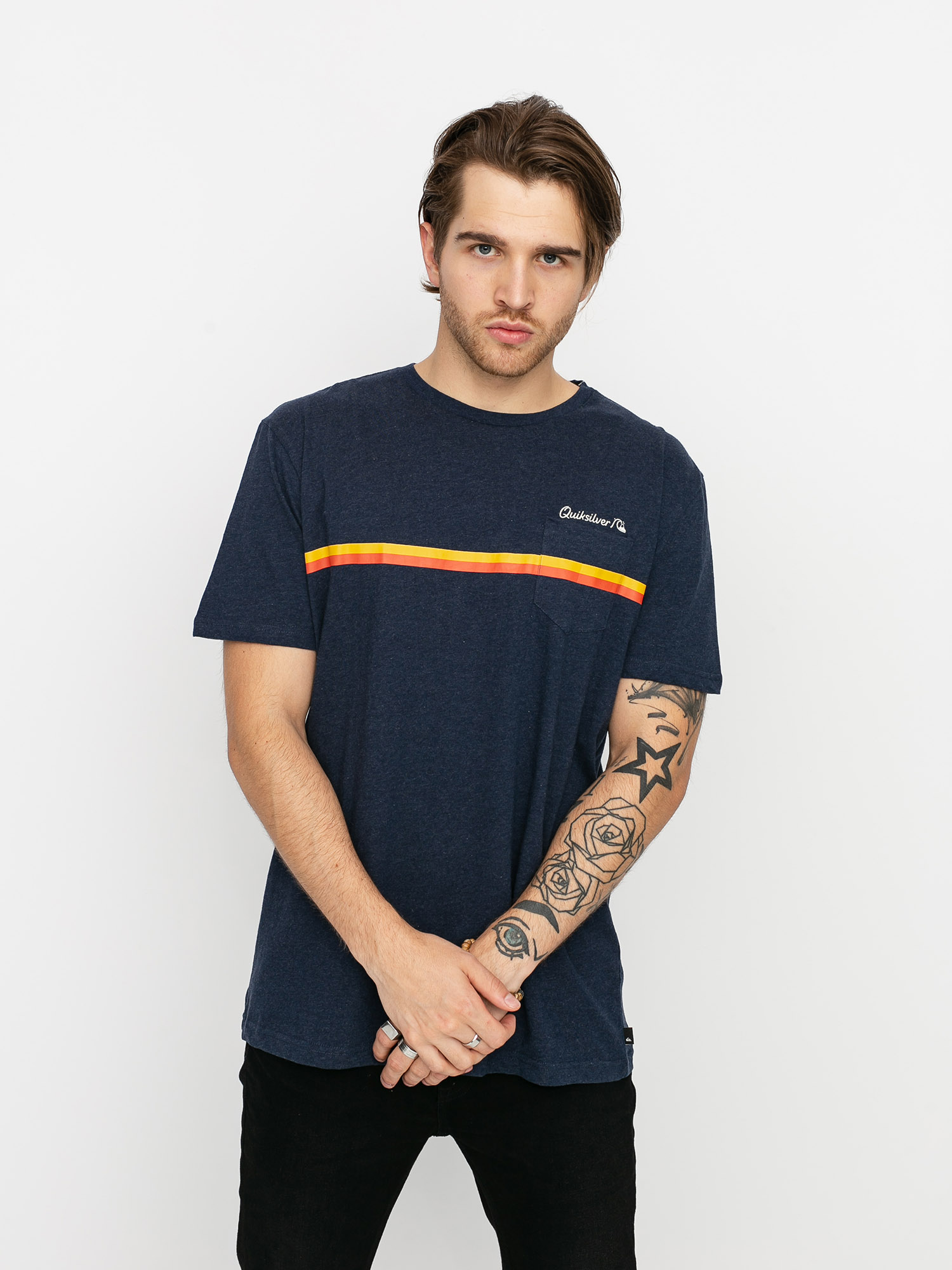Quiksilver High Piped T-shirt (navy blazer heather)