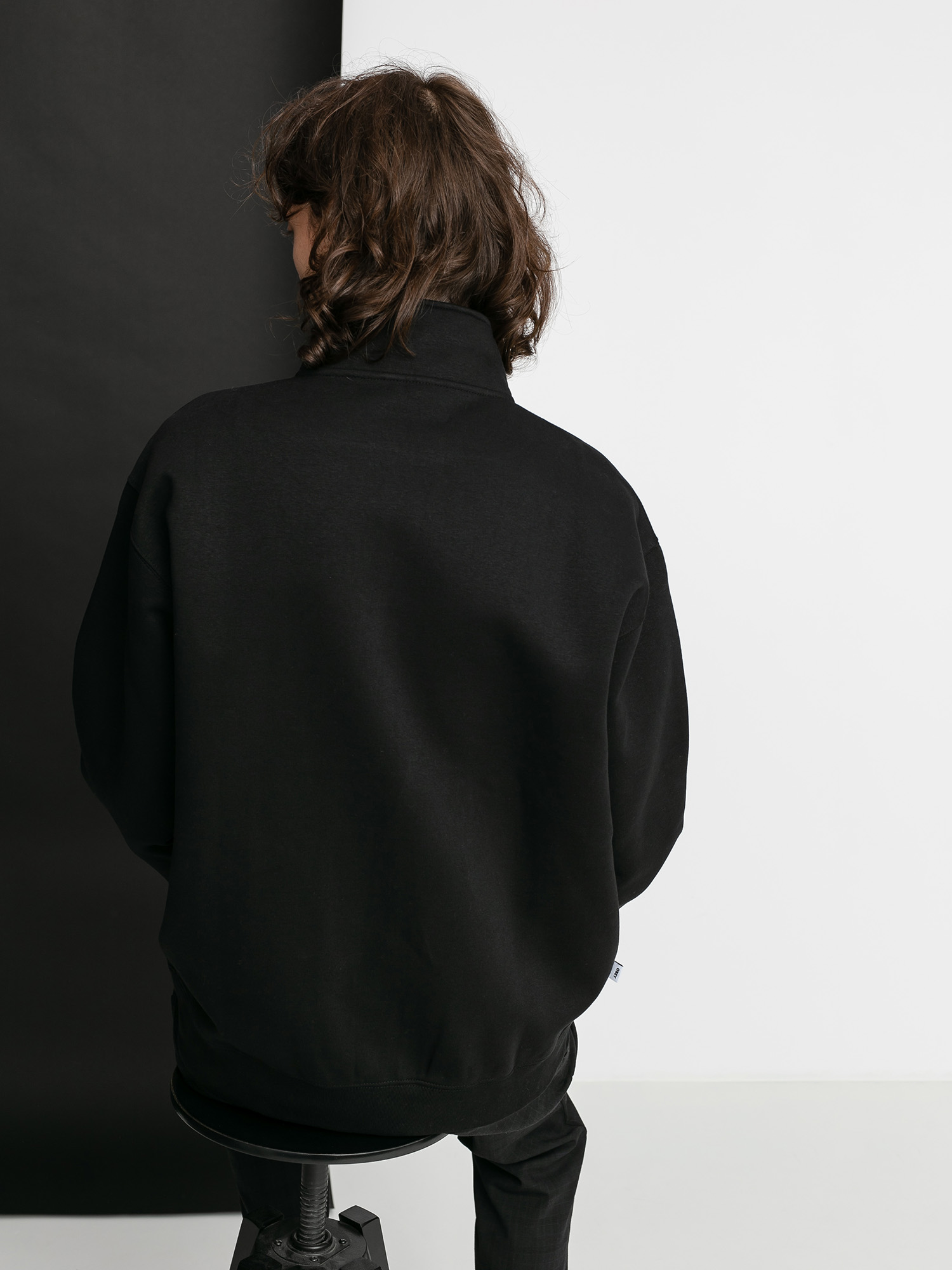 OBEY Ian Mock Neck Zip Fleece (black)