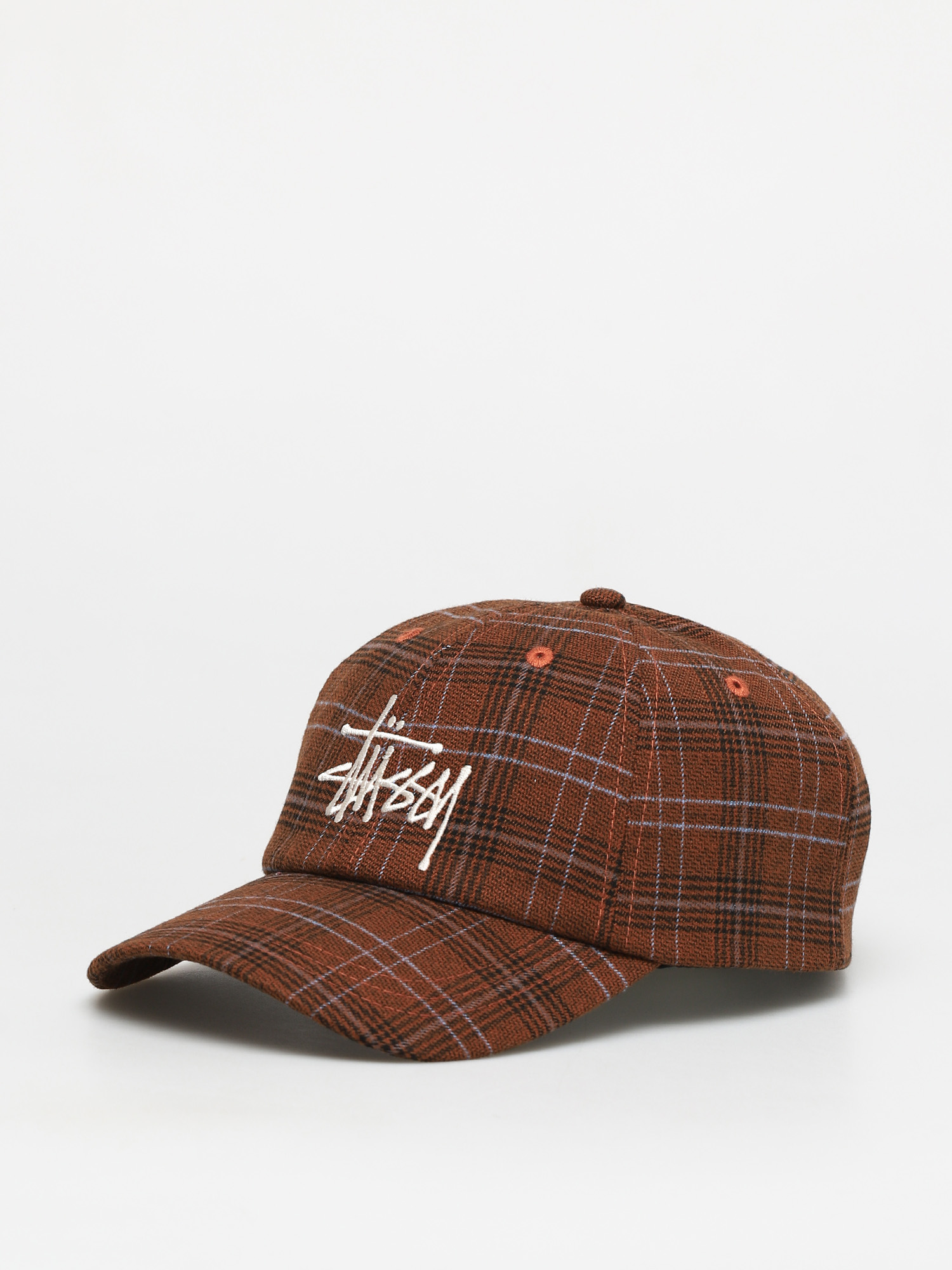 Stussy Big Logo Plaid Low Pro ZD Cap (brown)