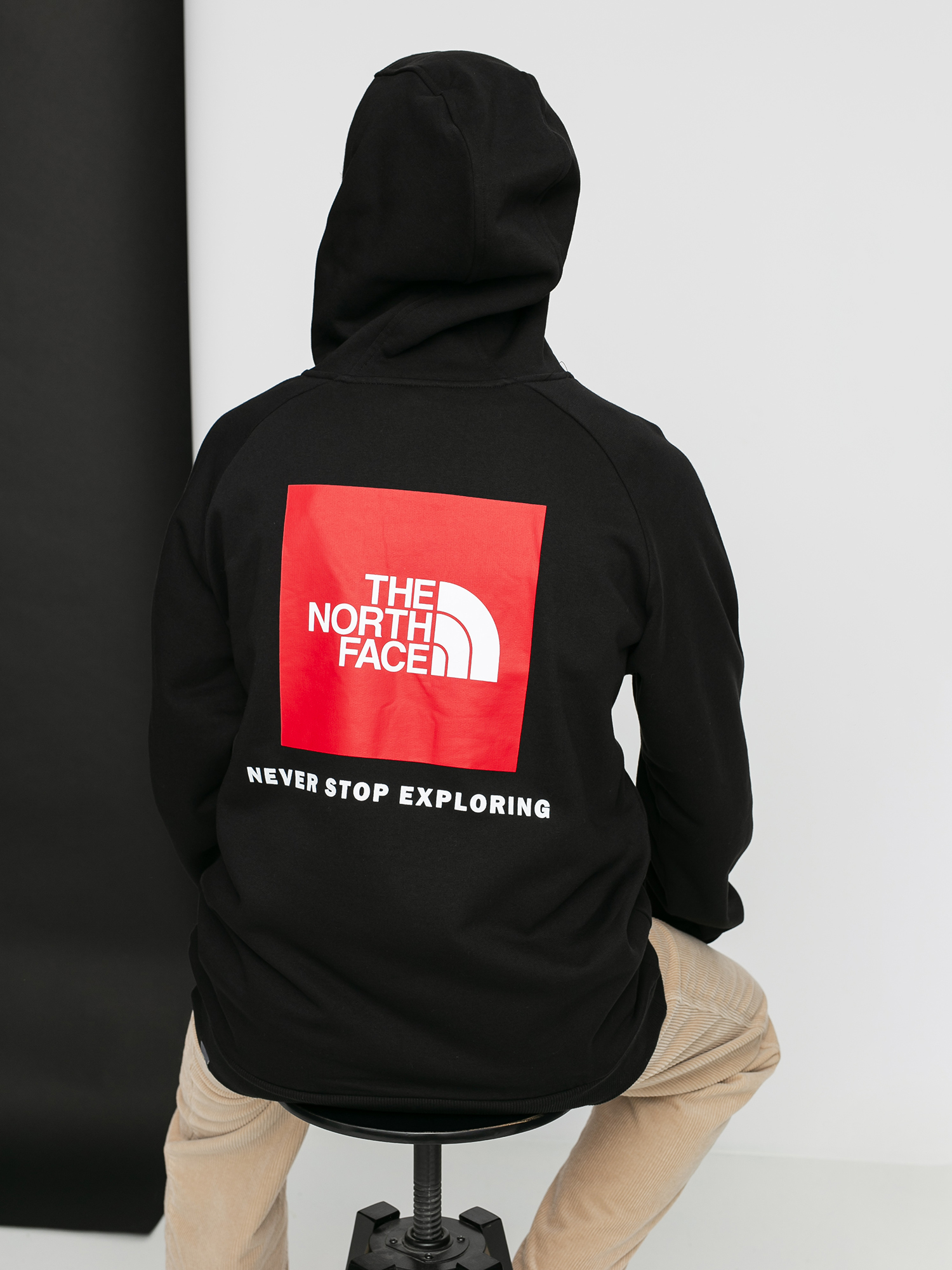 The North Face Raglan Red Box HD Hoody Schwarz black