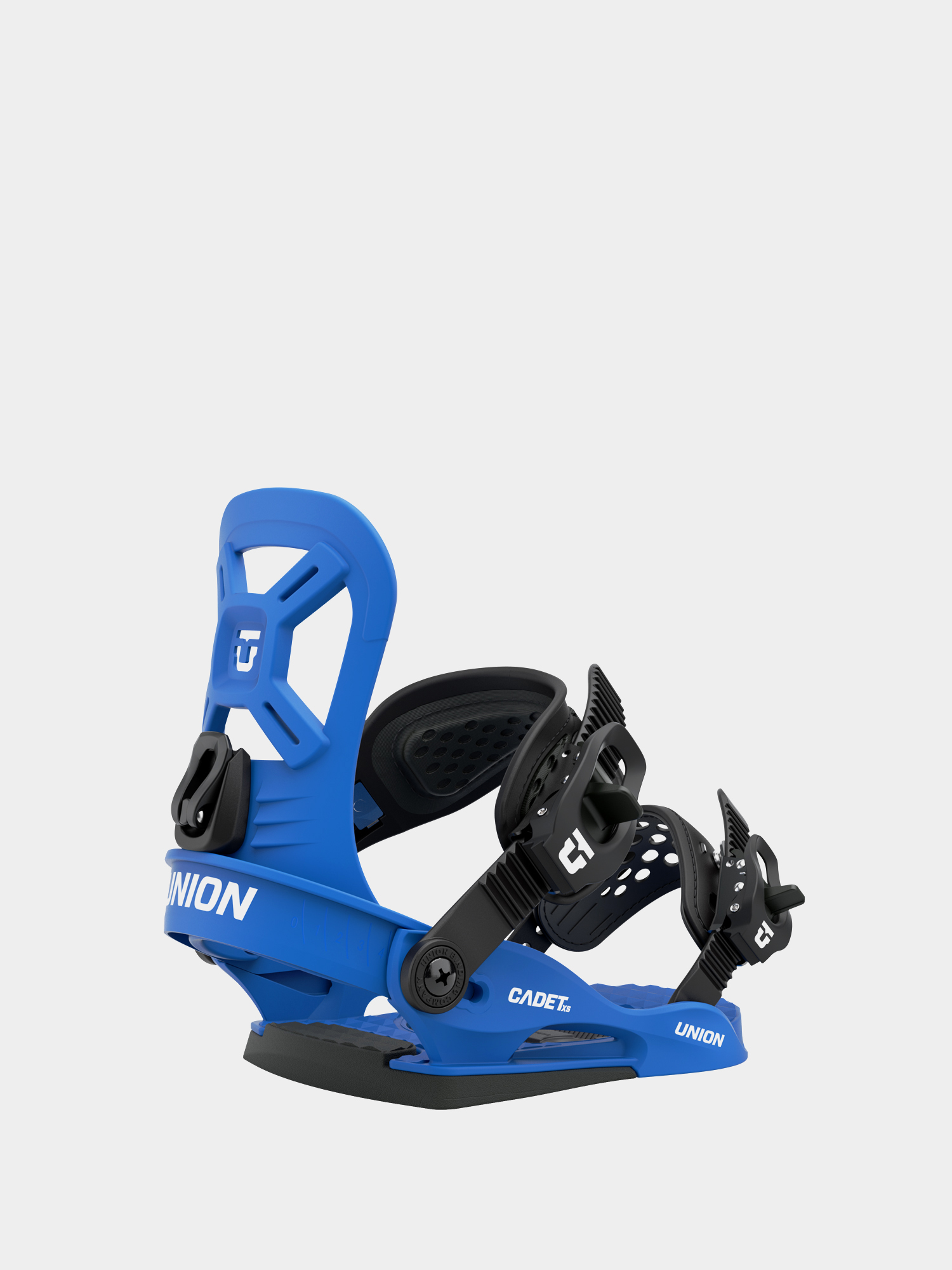blue snowboard bindings
