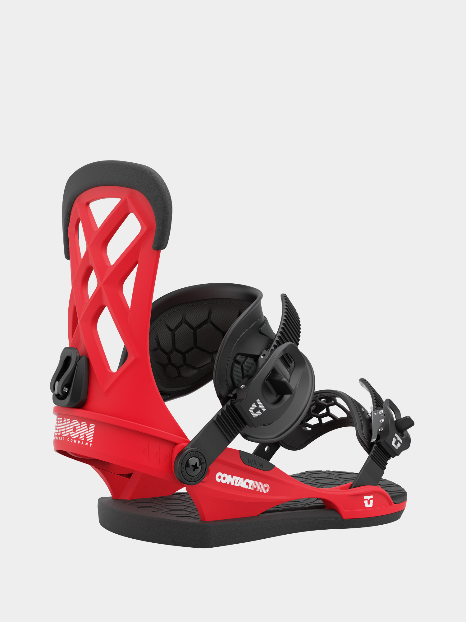 Mens Union Contact Pro Snowboard bindings (red)