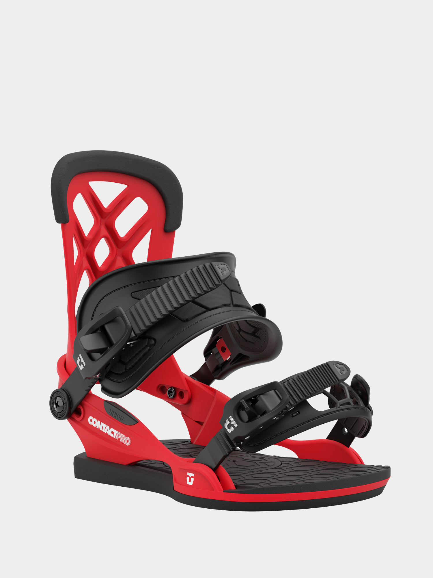 Mens Union Contact Pro Snowboard bindings (red)