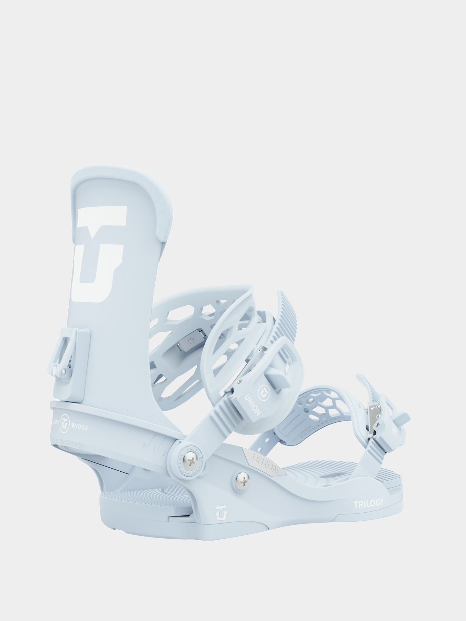 blue snowboard bindings