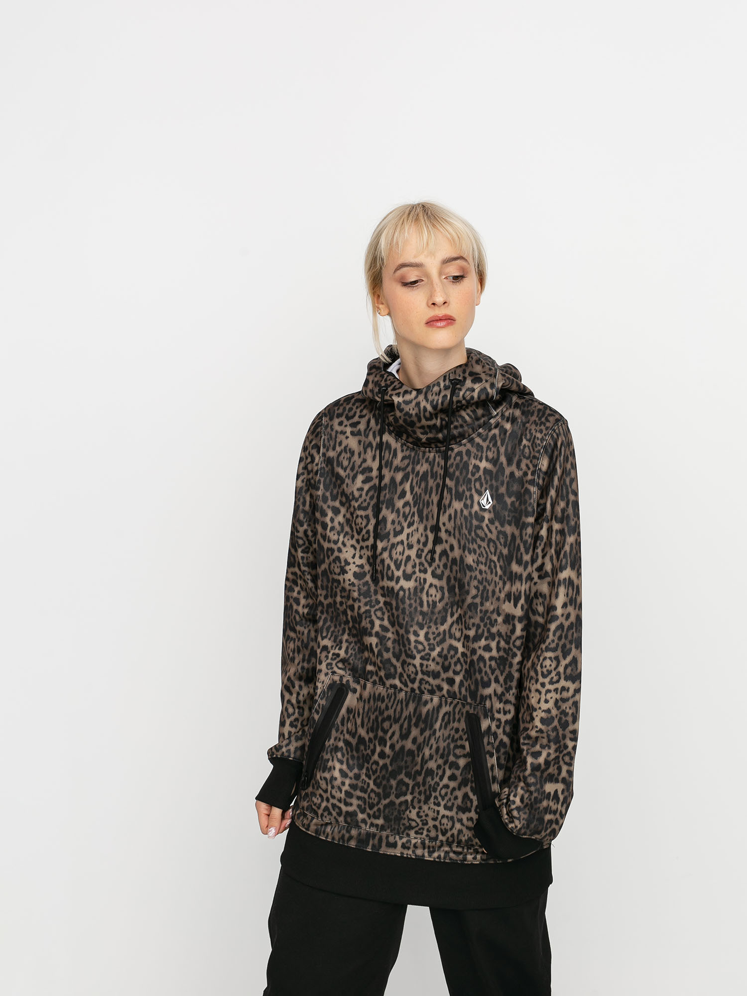 Womens Volcom Spring Shred HD Active sweatshirt (leopard)