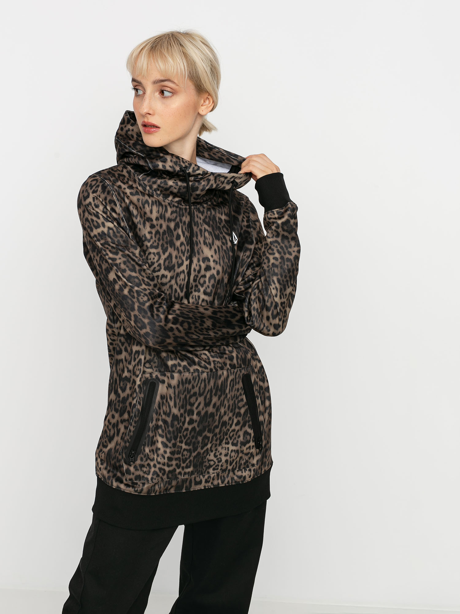 Womens Volcom Spring Shred HD Active sweatshirt (leopard)
