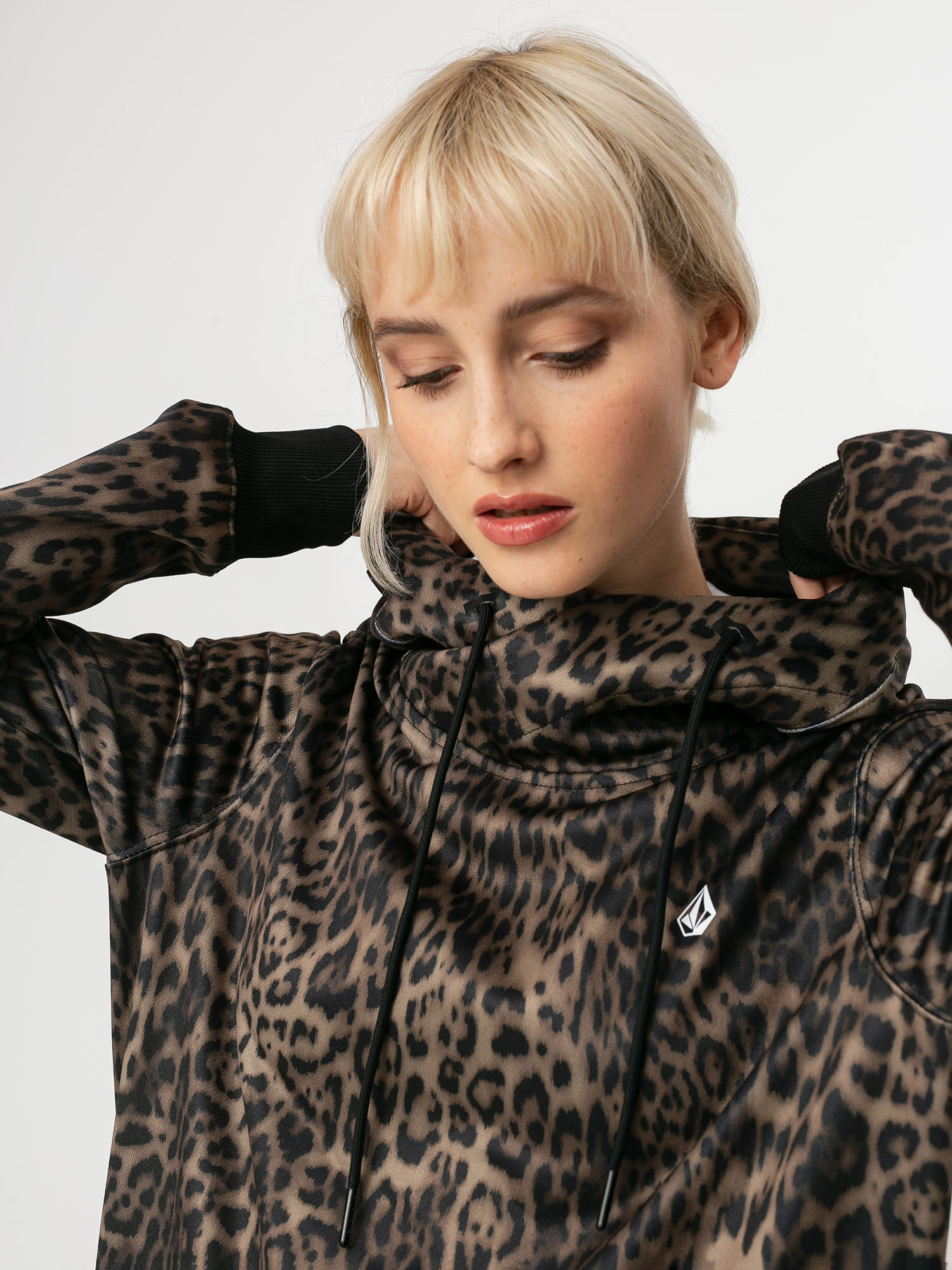 Womens Volcom Spring Shred HD Active sweatshirt (leopard)