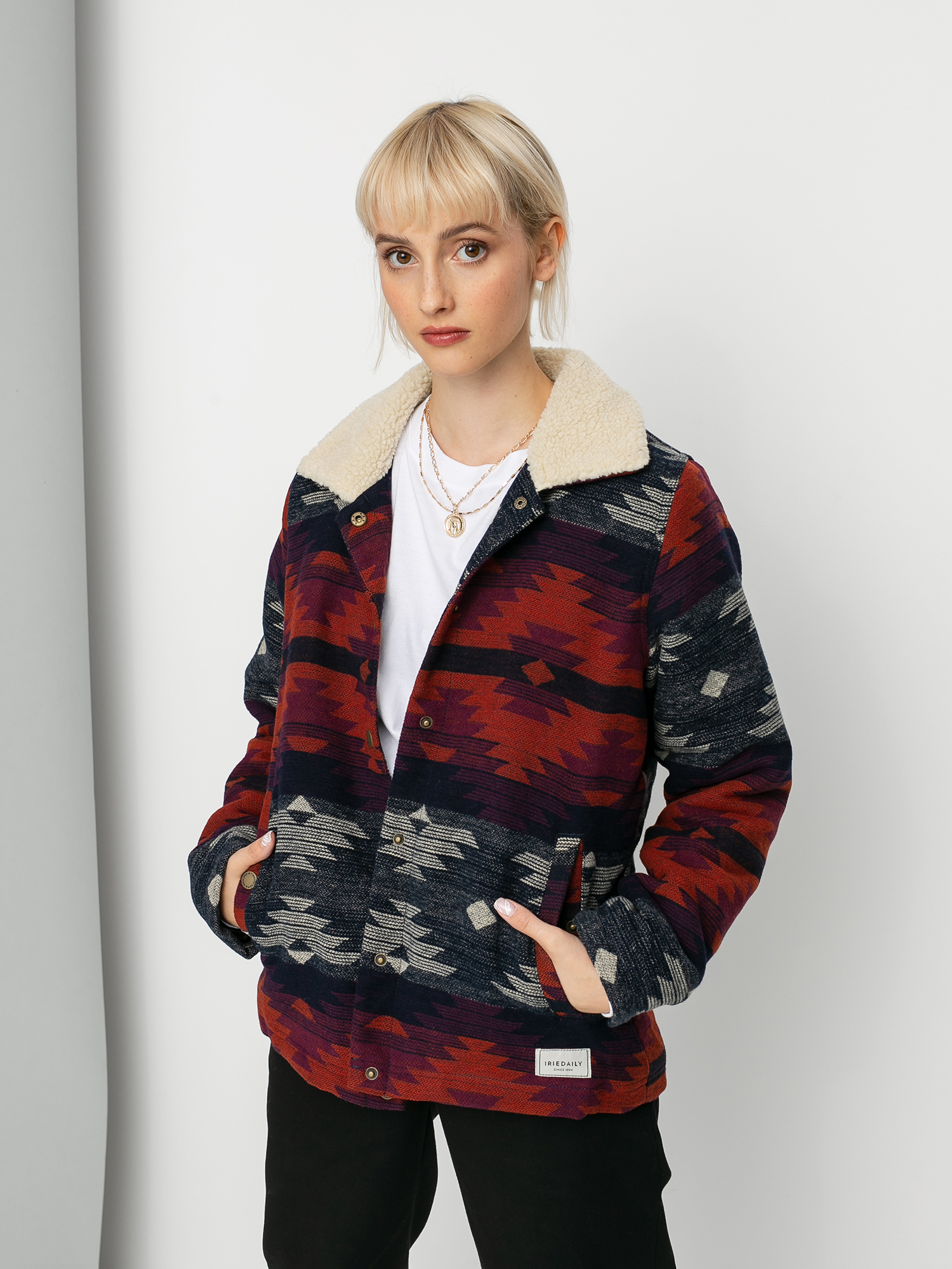 Iriedaily Team Sherpa Jacke Wmn (bluegrey)