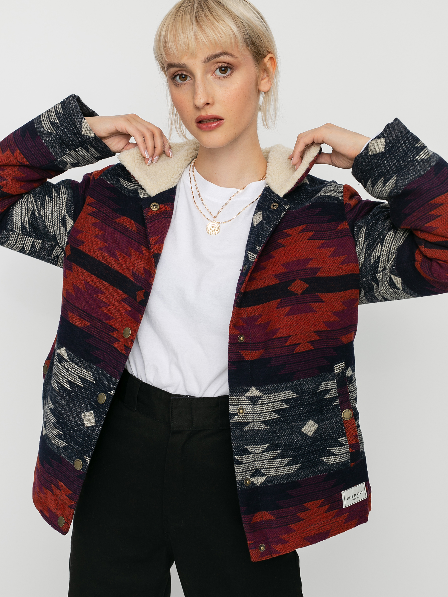 Iriedaily Team Sherpa Jacke Wmn (bluegrey)