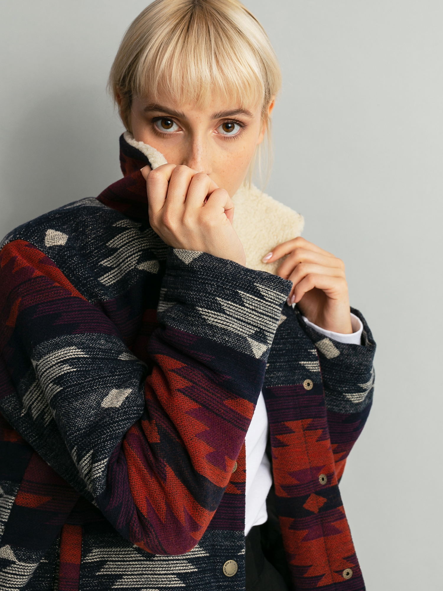 Iriedaily Team Sherpa Jacke Wmn (bluegrey)