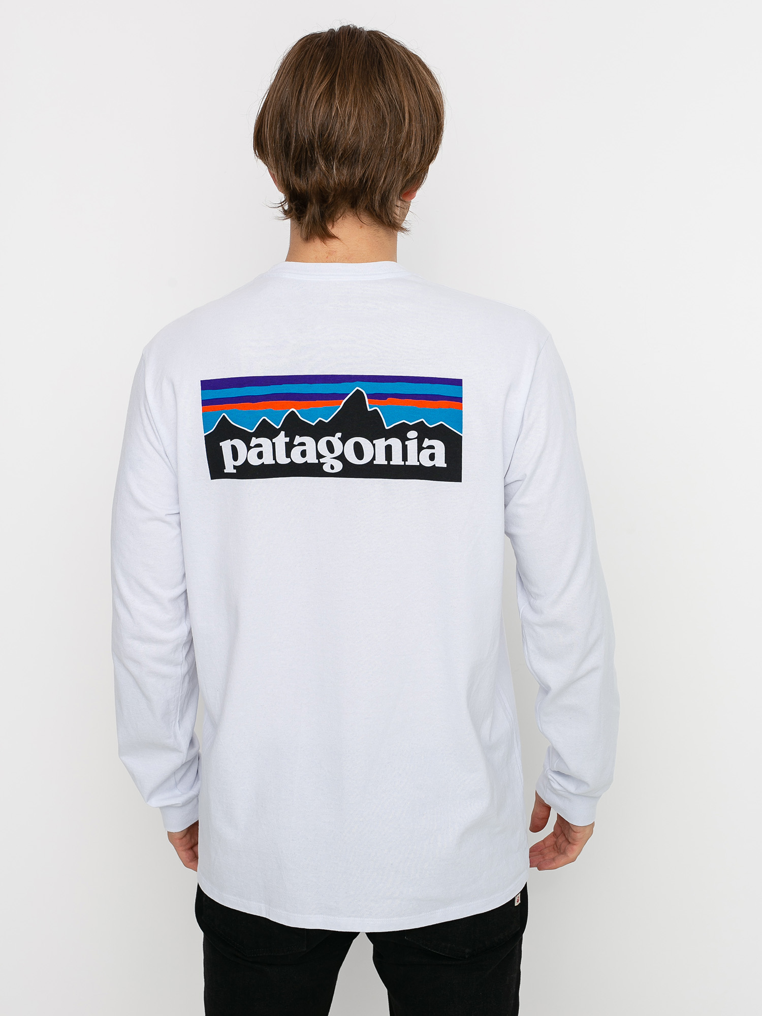 Patagonia P 6 Logo Responsibili Longsleeve - white (white)