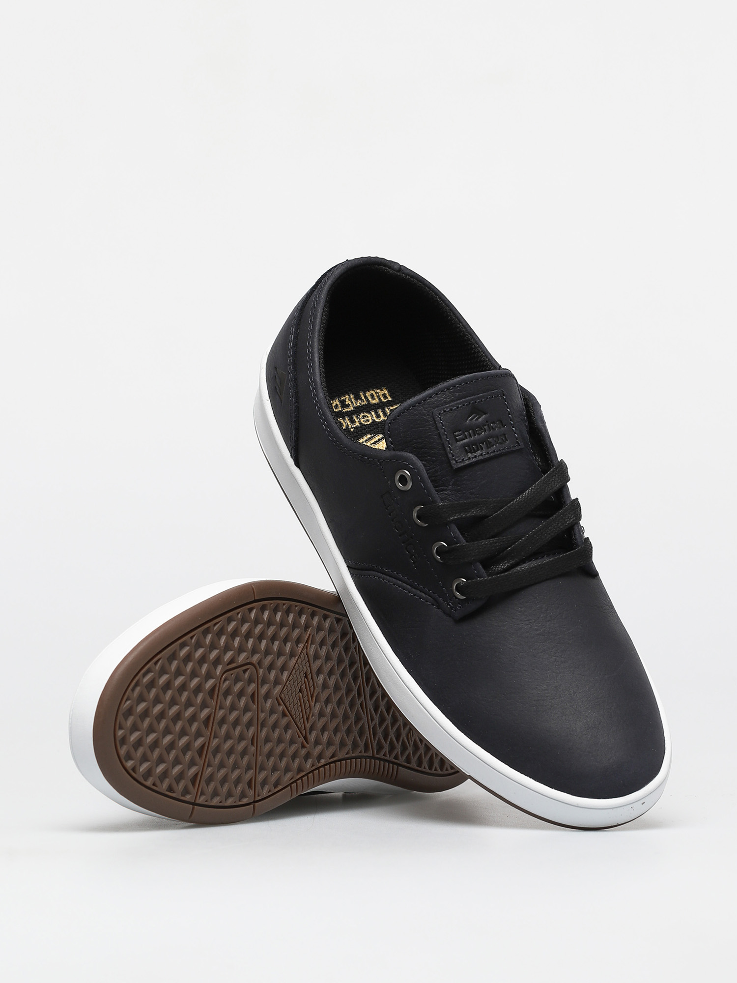 white laced shoes