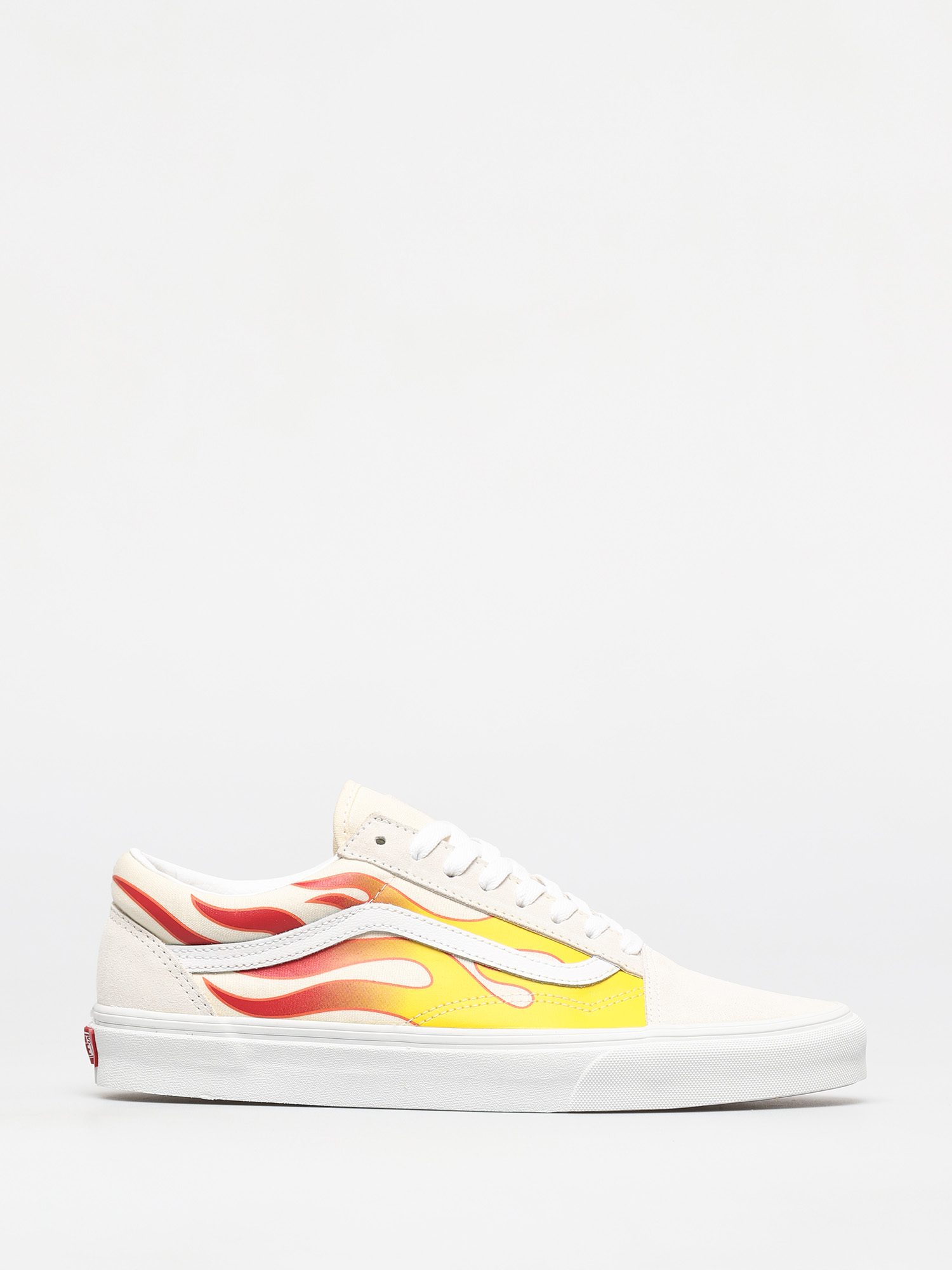 vans old skool flame white