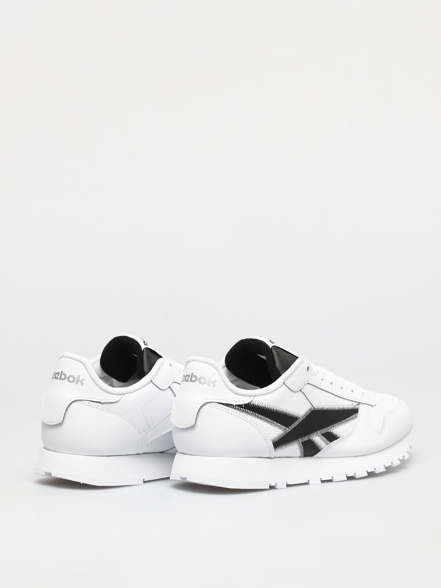Reebok Classic Leather Shoes (white/black/msilve)