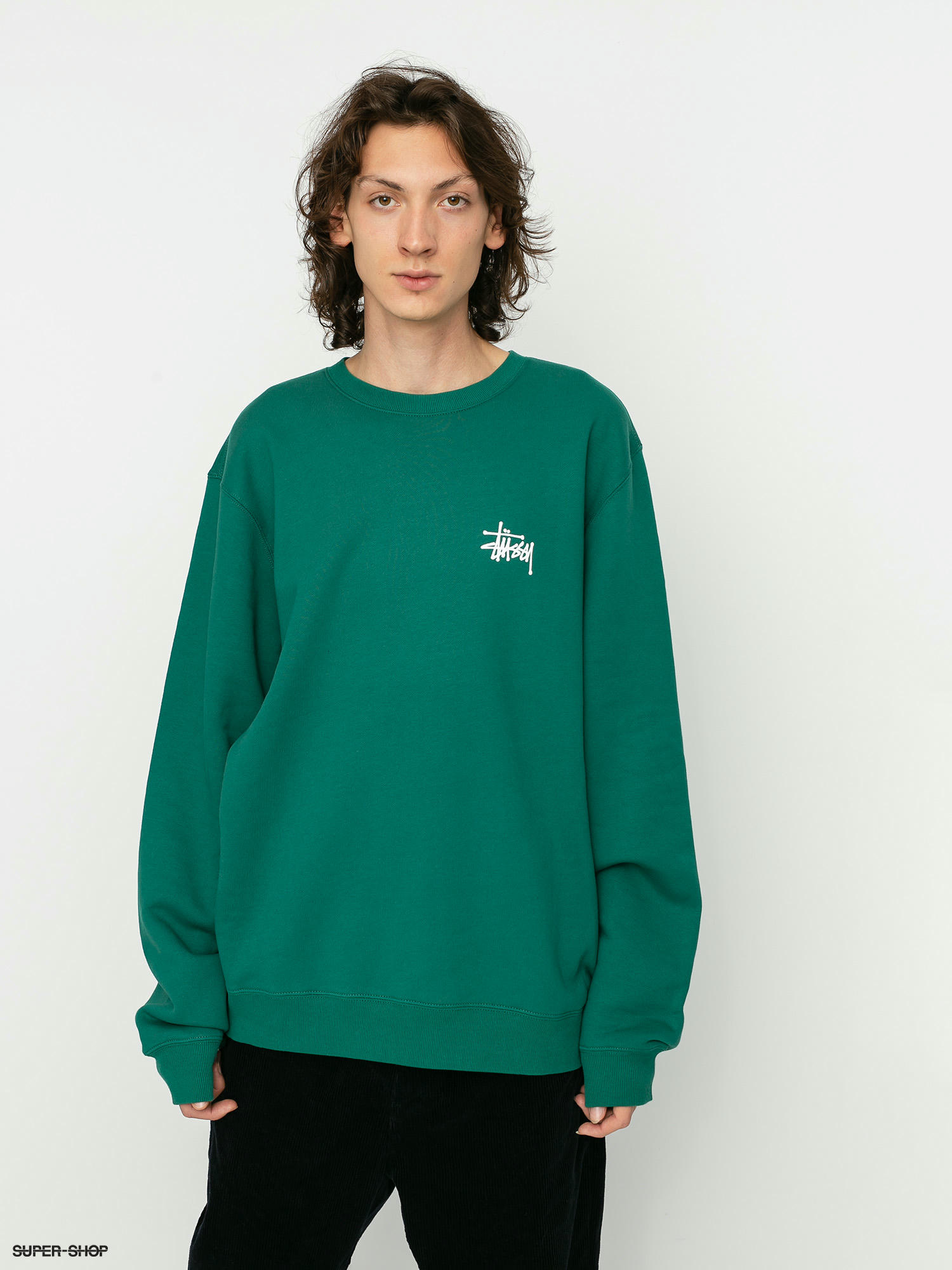 Stussy hot sale basic sweatshirt