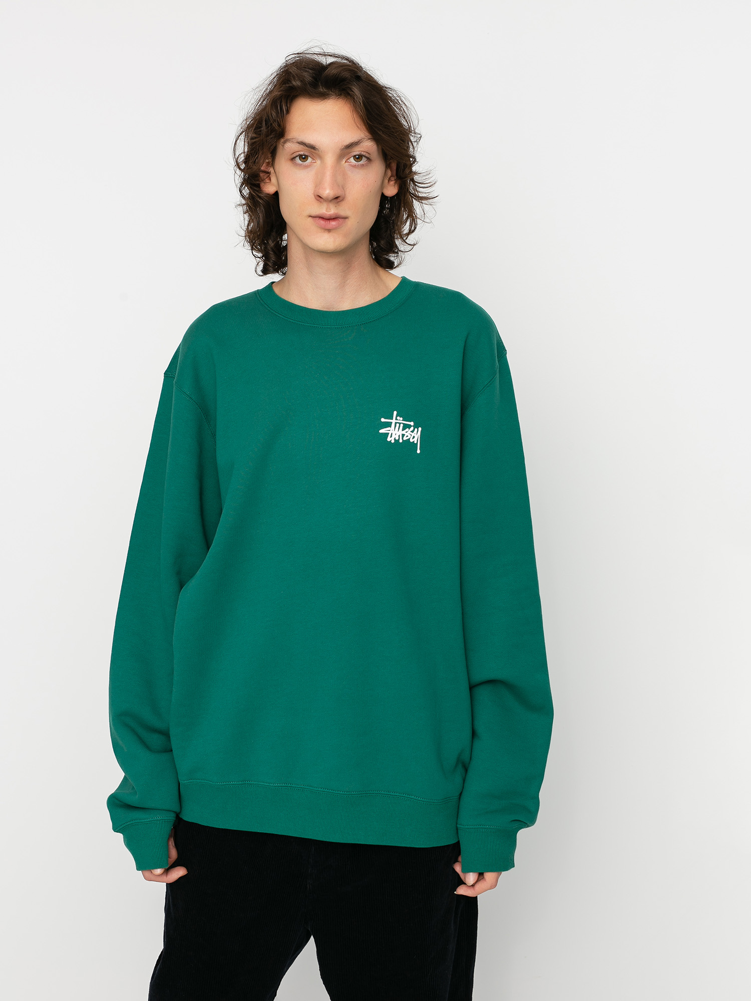 Stussy Basic Sweatshirt (dark green)