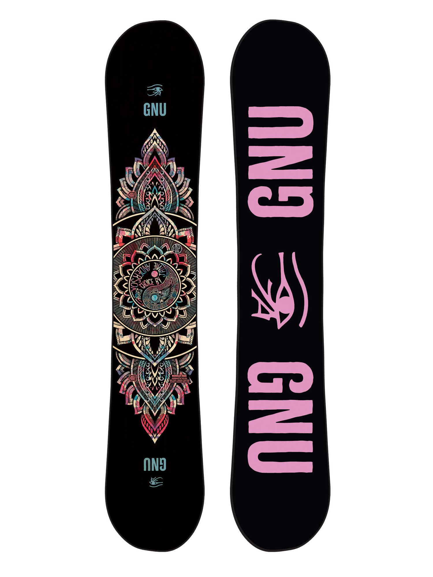Womens Gnu Ladies Choice Snowboard (black/pink)
