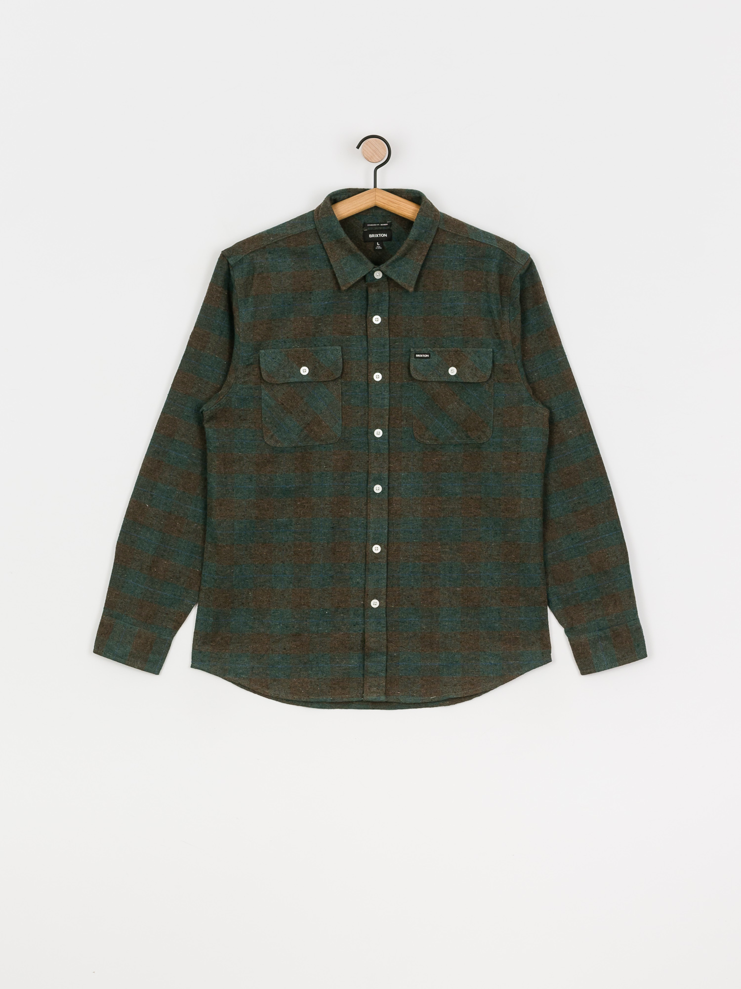 Brixton Bowery Flannel Ls Hemd (ocean)