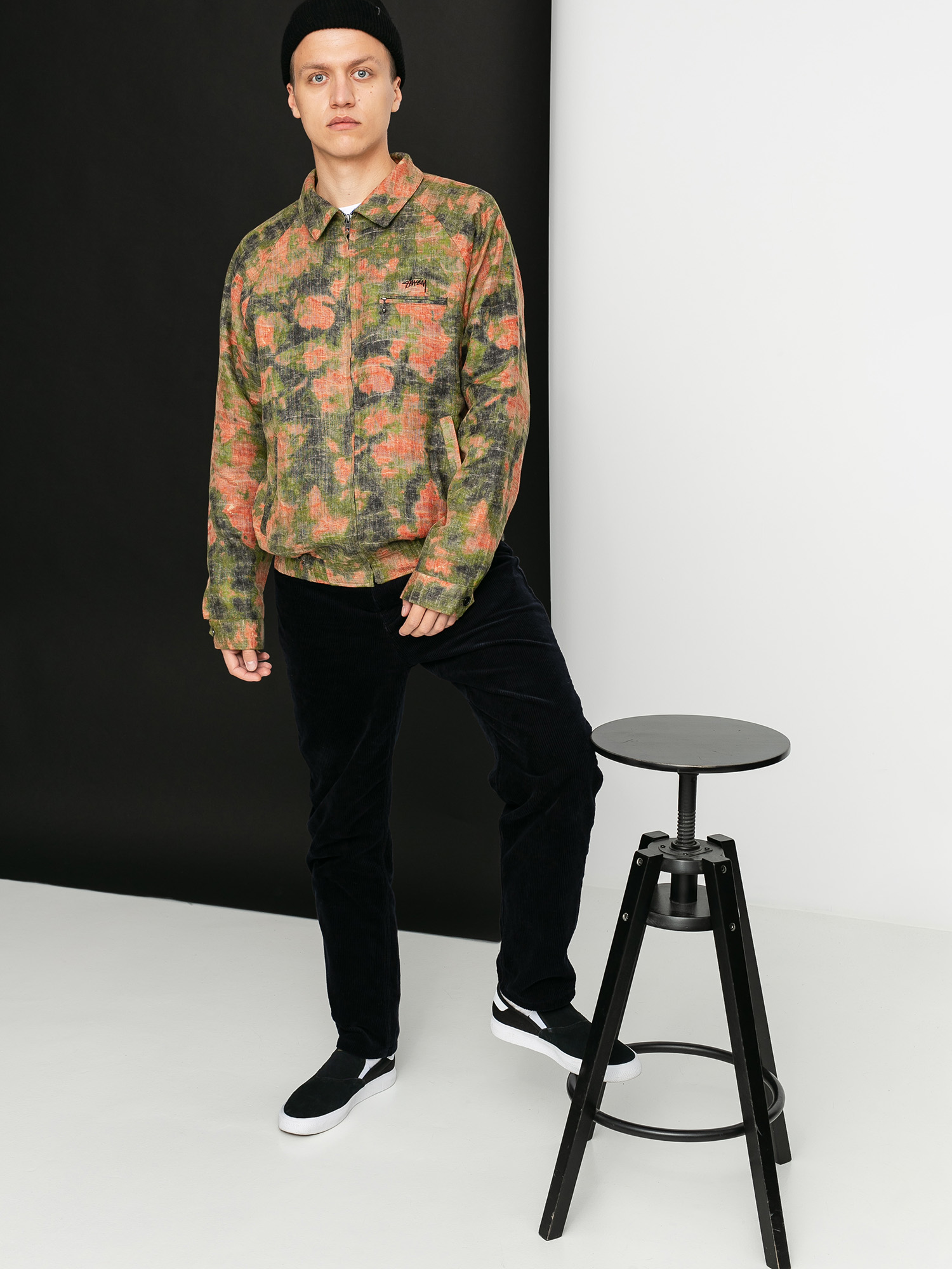 Stussy Reverse Jacquard Bryan Jacke (floral)