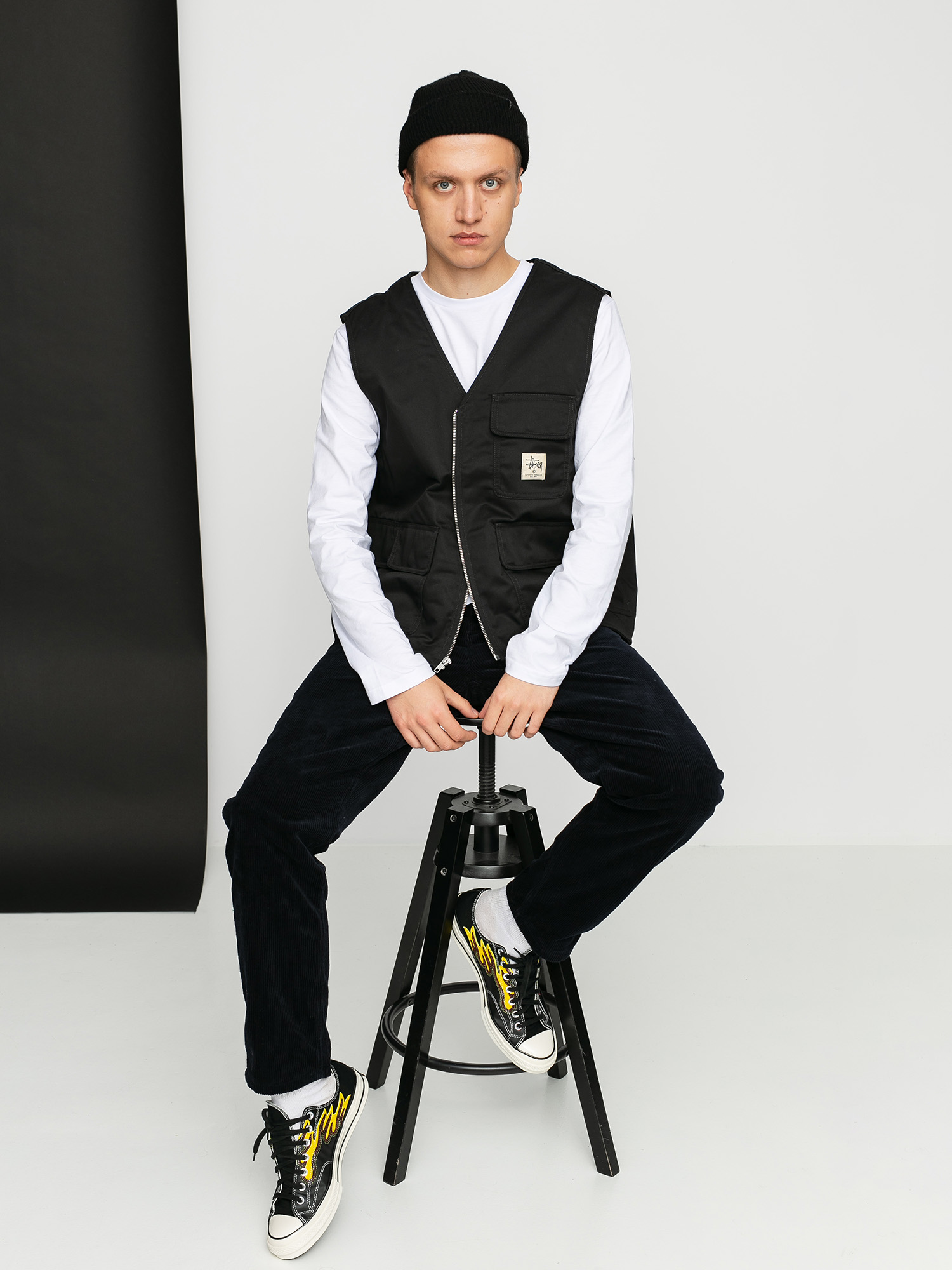Stussy Insulated Work Vest Jacket (black)