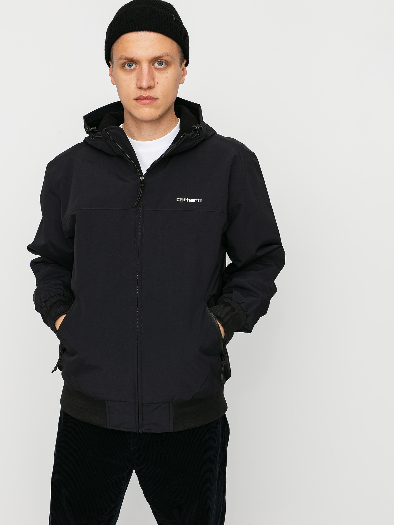 Carhartt WIP Hooded Sail Jacket - black (black/white)
