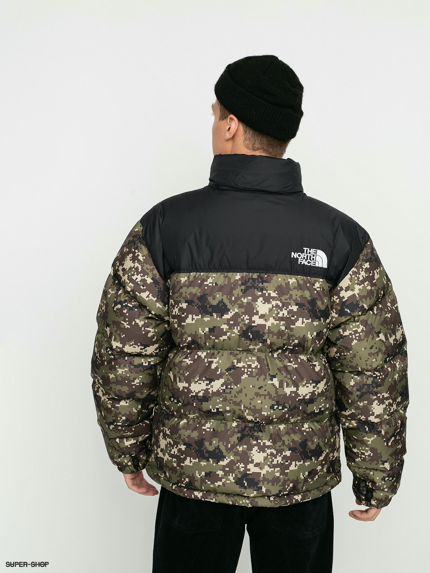 North face camo nuptse on sale jacket