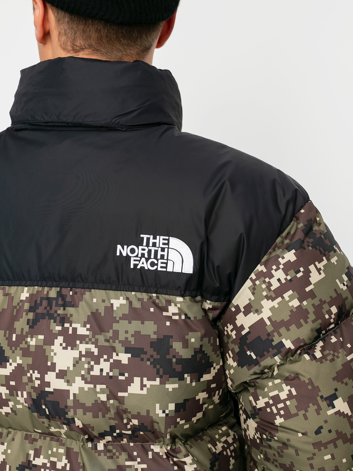 The North Face 1996 Retro Nuptse Jacket (burnt olive green ux digi camo print)
