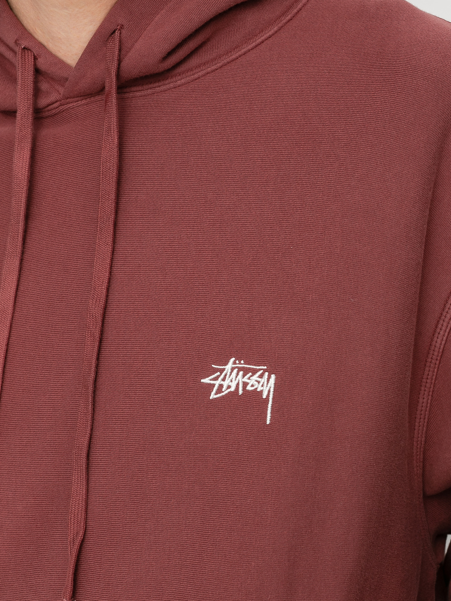 Stussy Logo HD Hoody (burgundy)