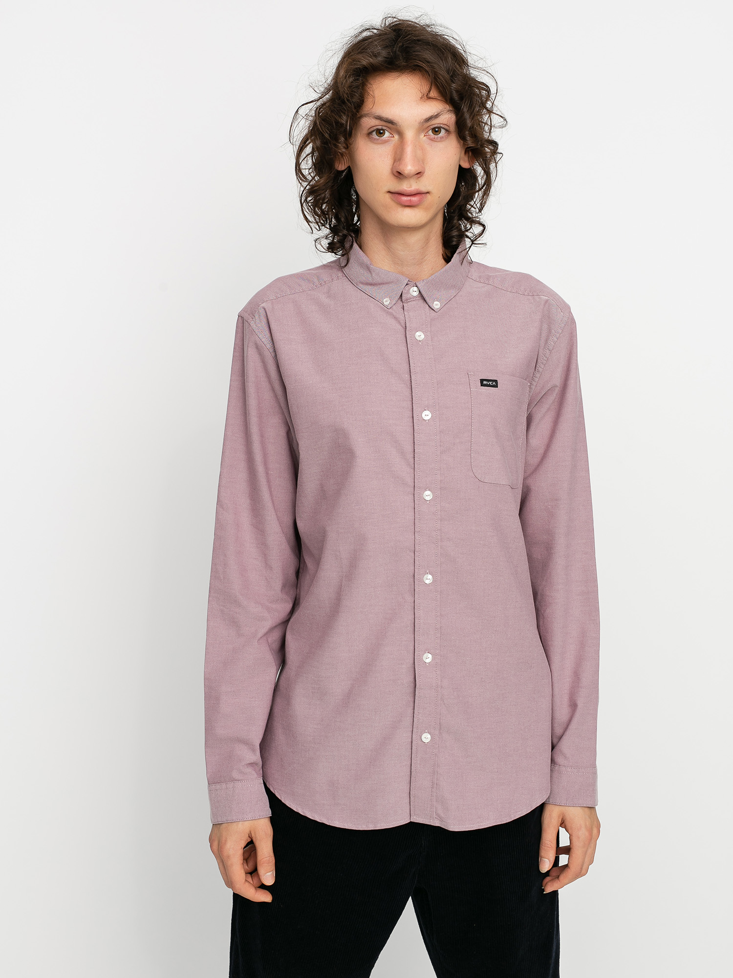 RVCA Thatll Do Stretch Ls Shirt (merlot)