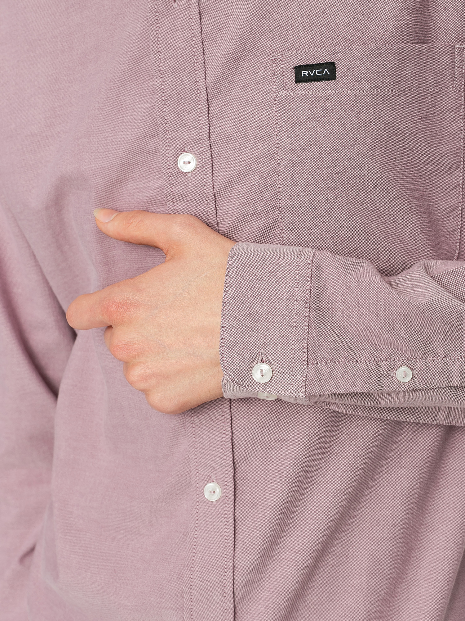 RVCA Thatll Do Stretch Ls Shirt (merlot)