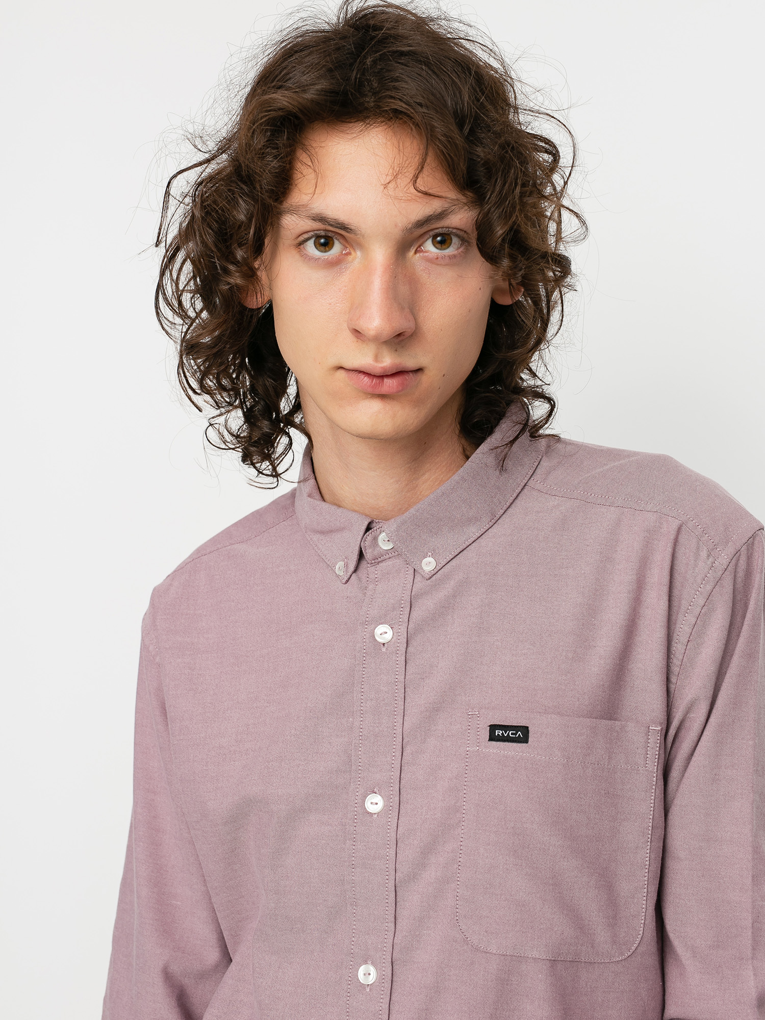 RVCA Thatll Do Stretch Ls Shirt (merlot)