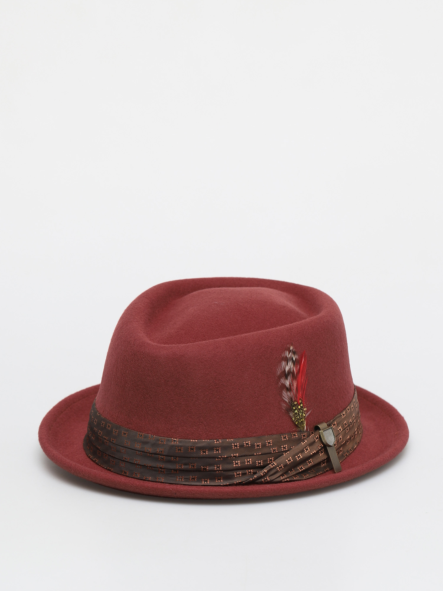 Brixton Stout Pork Pie Hat (dark brick)