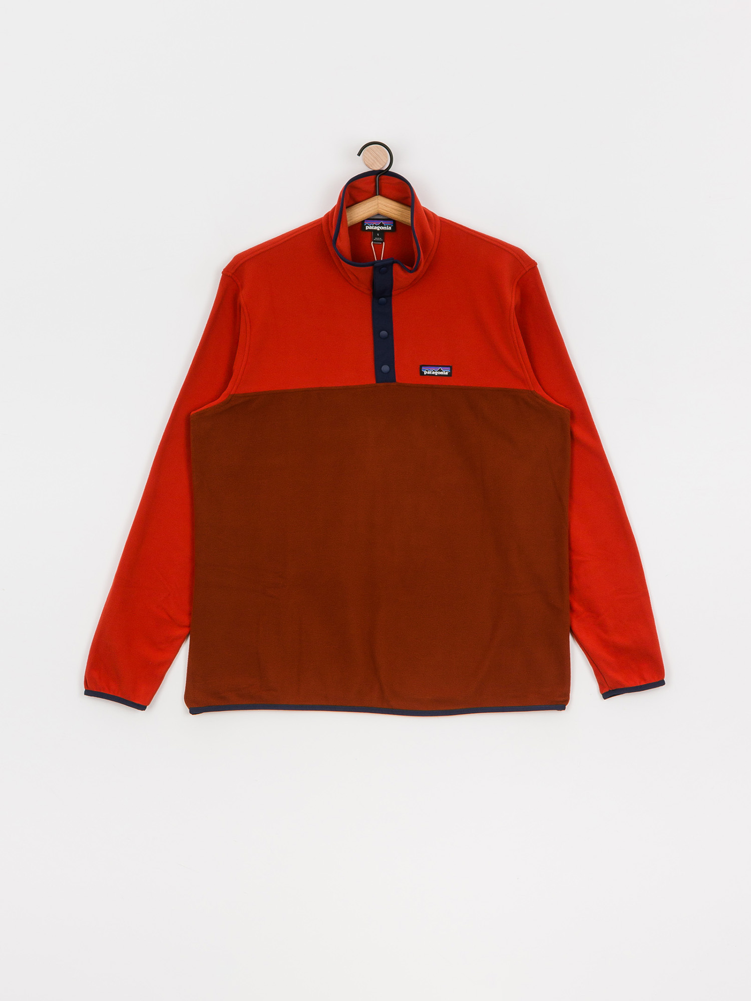 Mens Patagonia Micro D Snap T Fleece  (barn red)