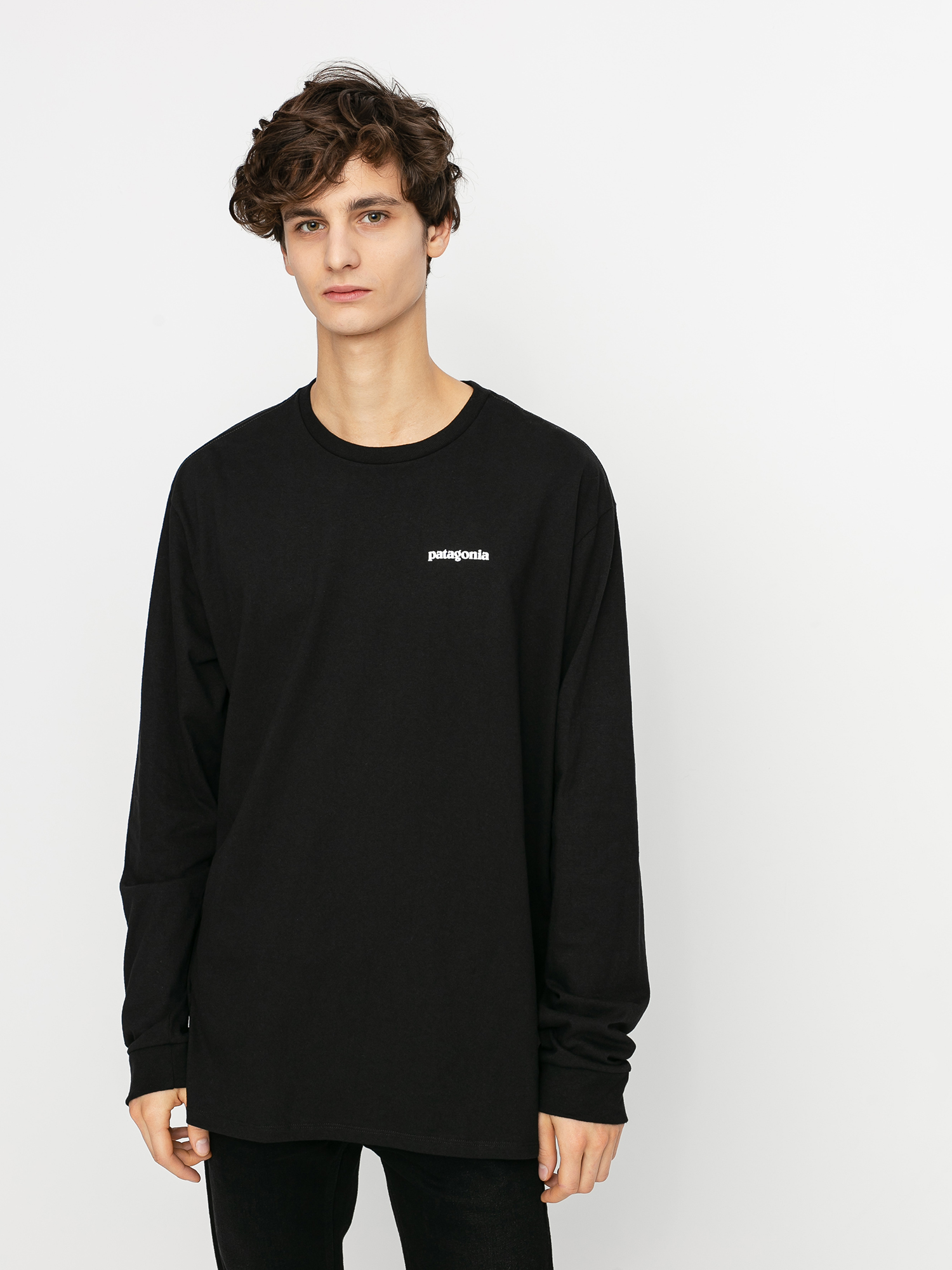 Patagonia P 6 Logo Responsibili Longsleeve Schwarz black