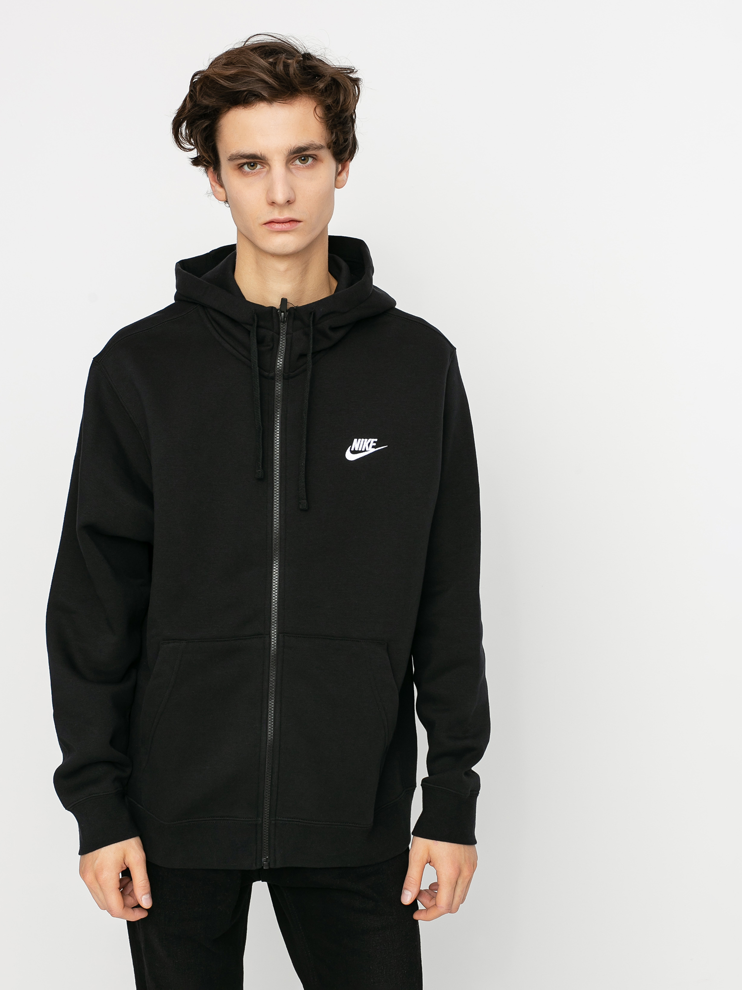 Nike Sportswear Club ZHD Hoodie (black/black/white)