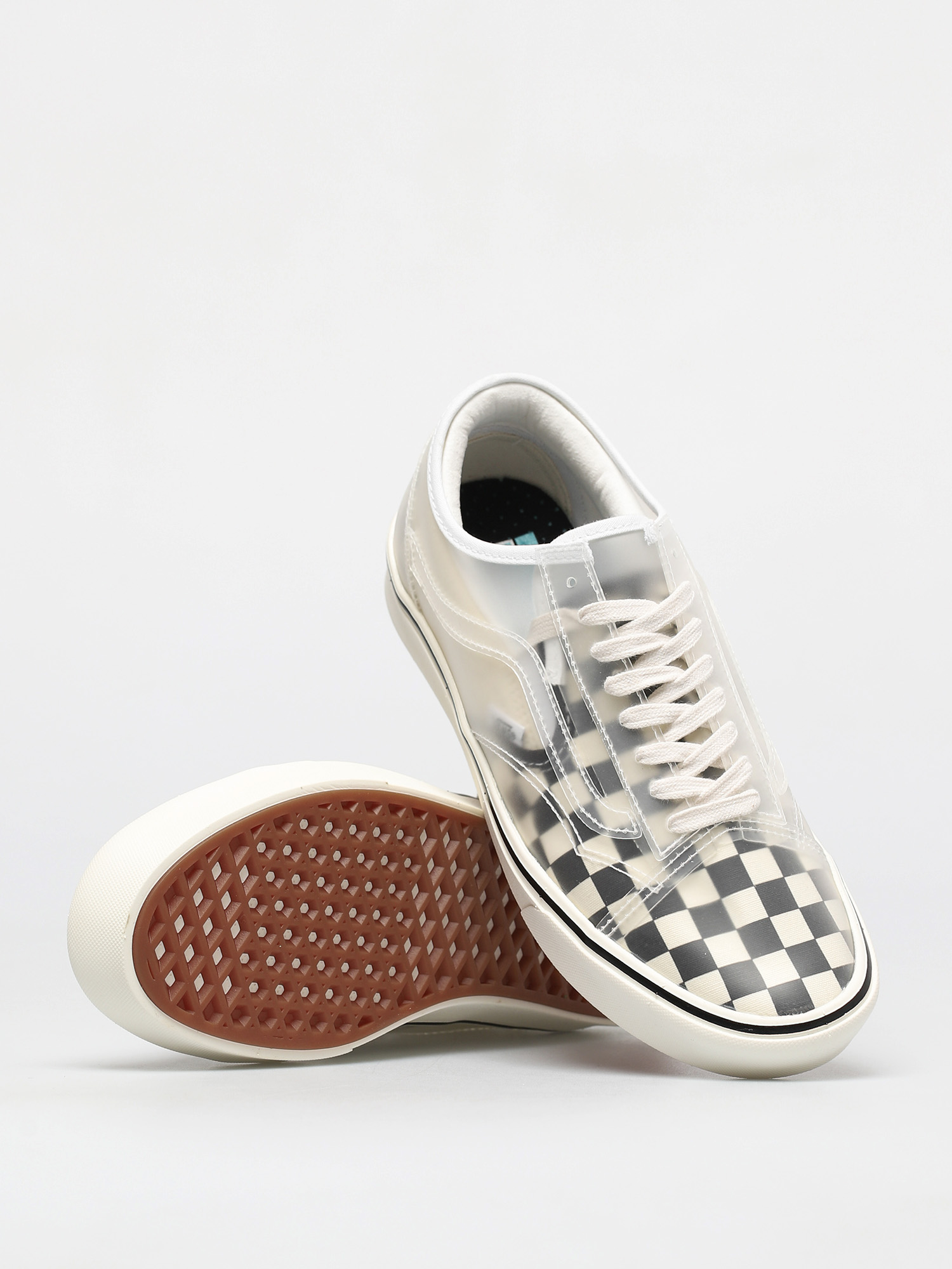 Vans Comfycush Slip Skool Schuhe Weiß (checkerboard/black/white)