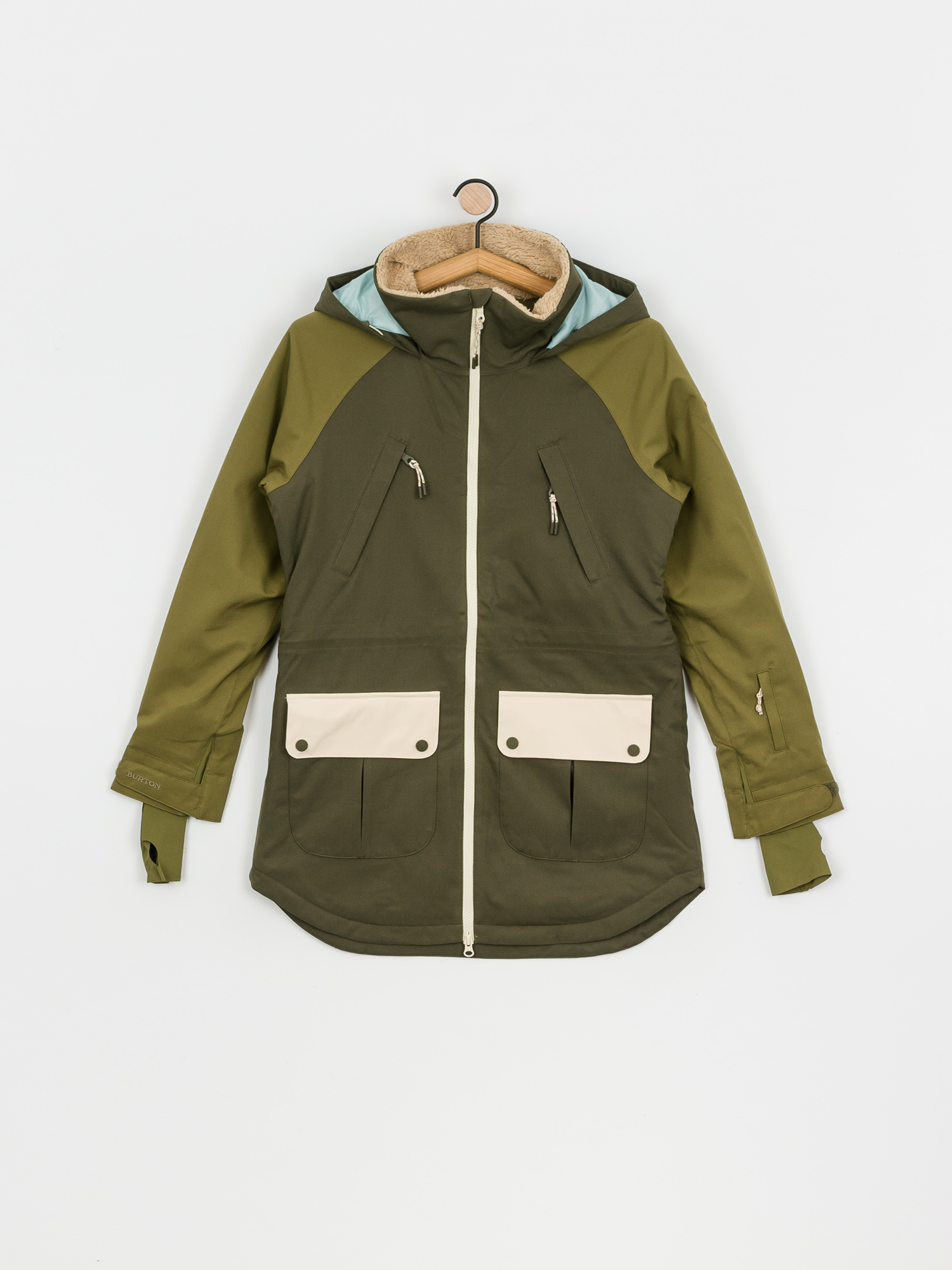 Womens Burton Prowess Snowboard jacket (keef/martini olive/creme brulee)