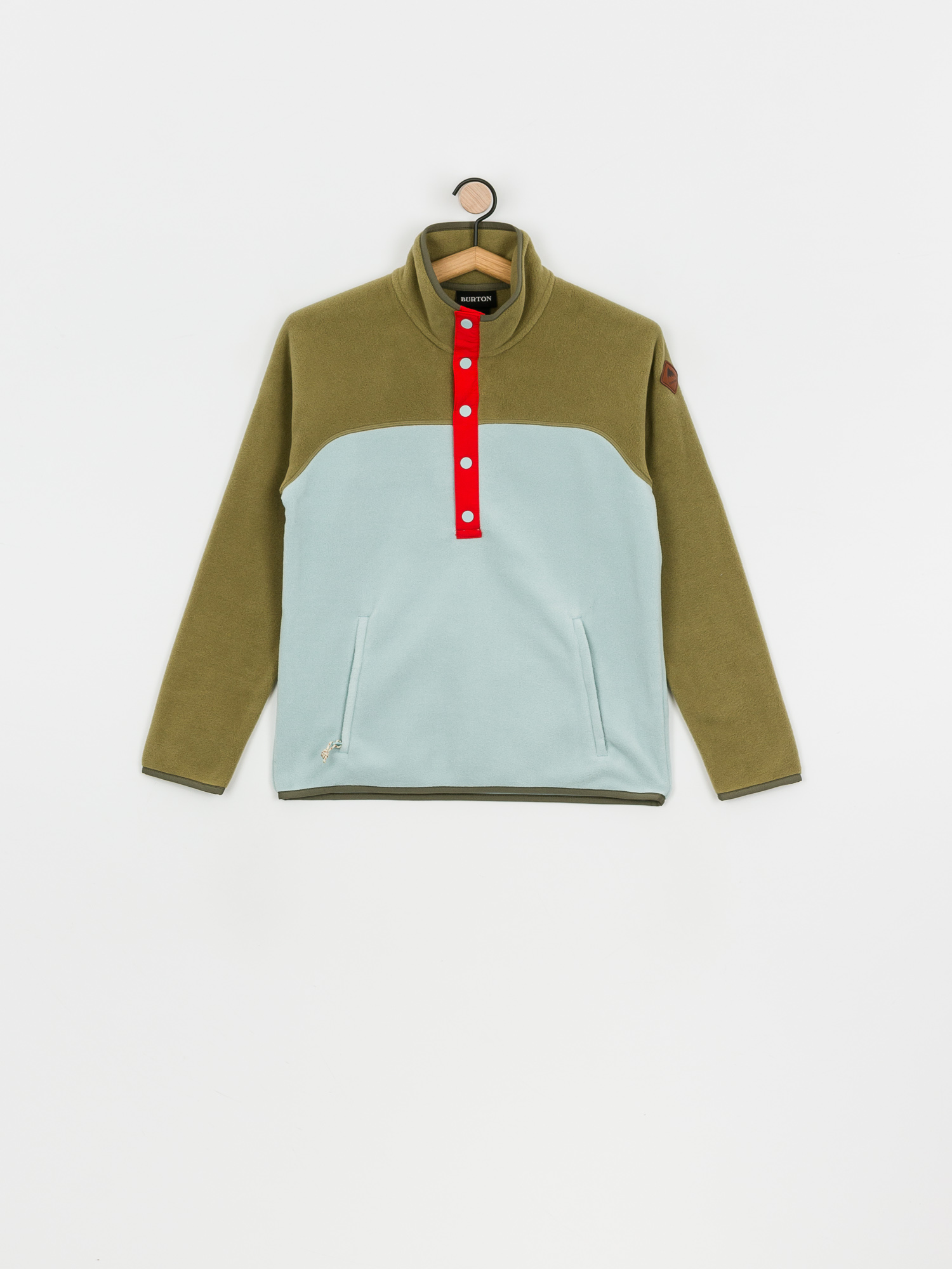 Womens Burton Hearth HD Active sweatshirt (martini olive/ether blue)
