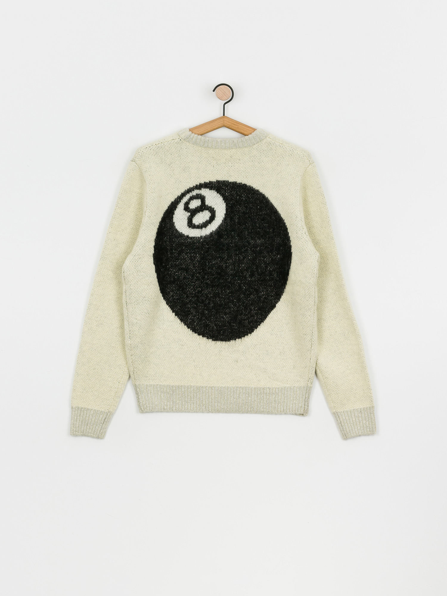 Stussy 8 Ball Heavy Brushed Mohair Sweater (cream)