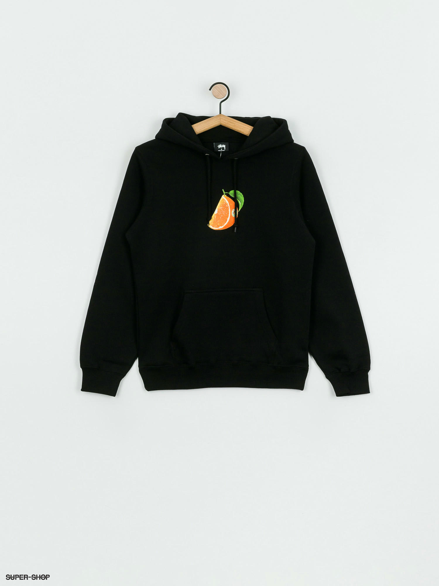 stussy orange hoodie